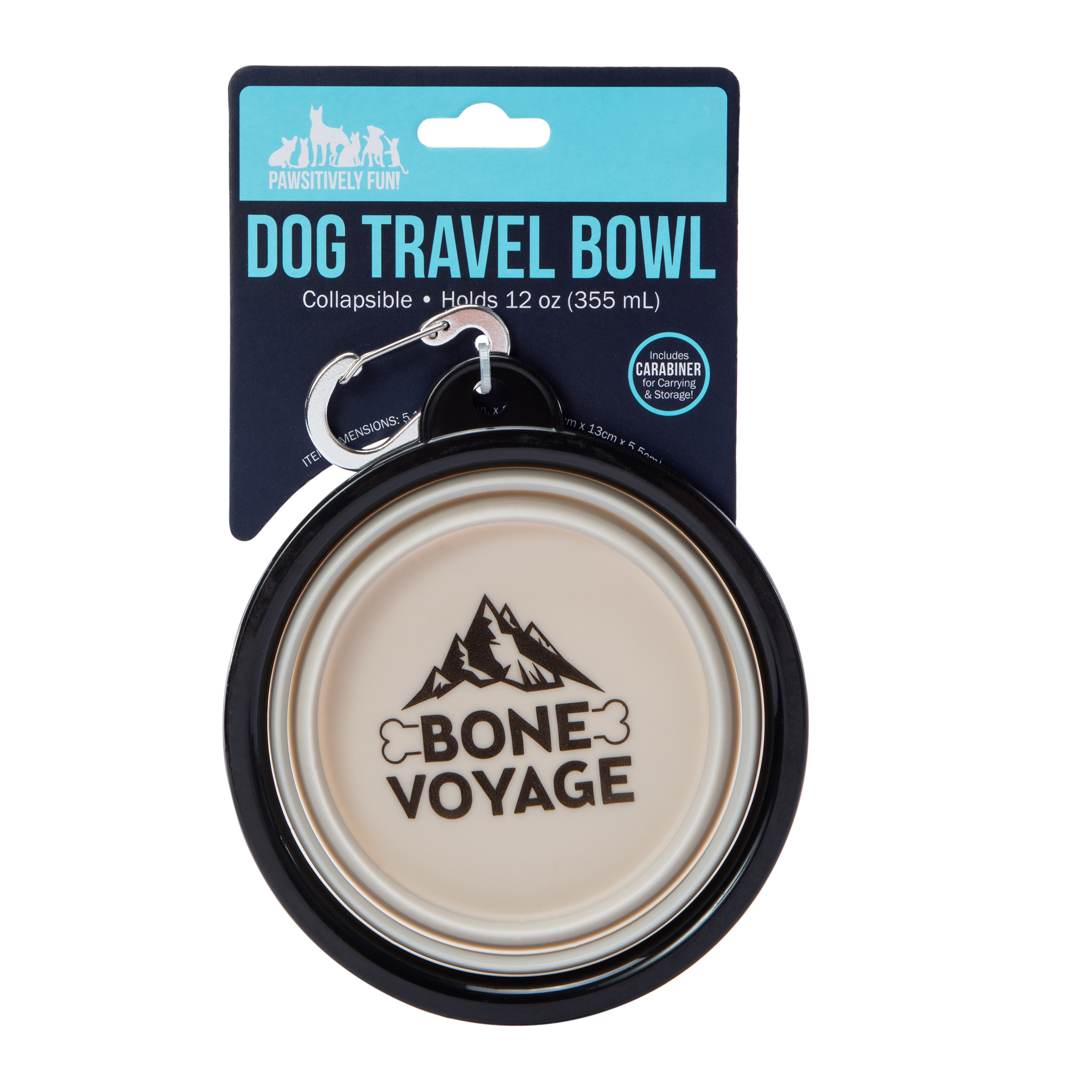 Funny Collapsible Dog Travel Bowl 12oz