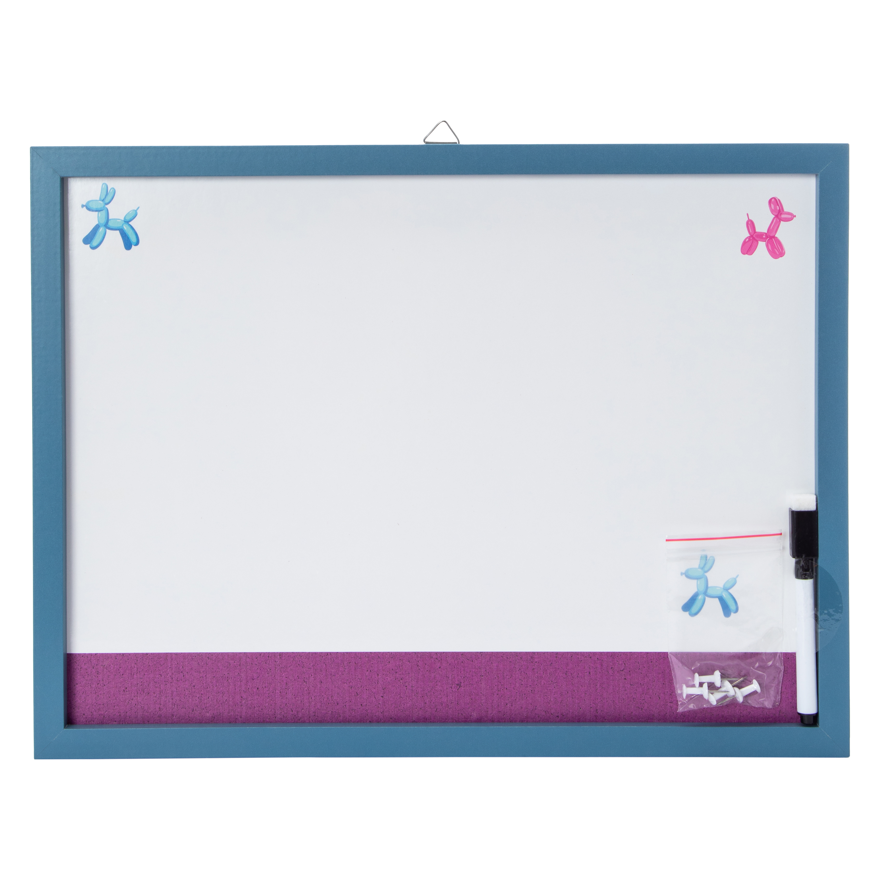 Framed White Board With Cork Strip 16in x 12in