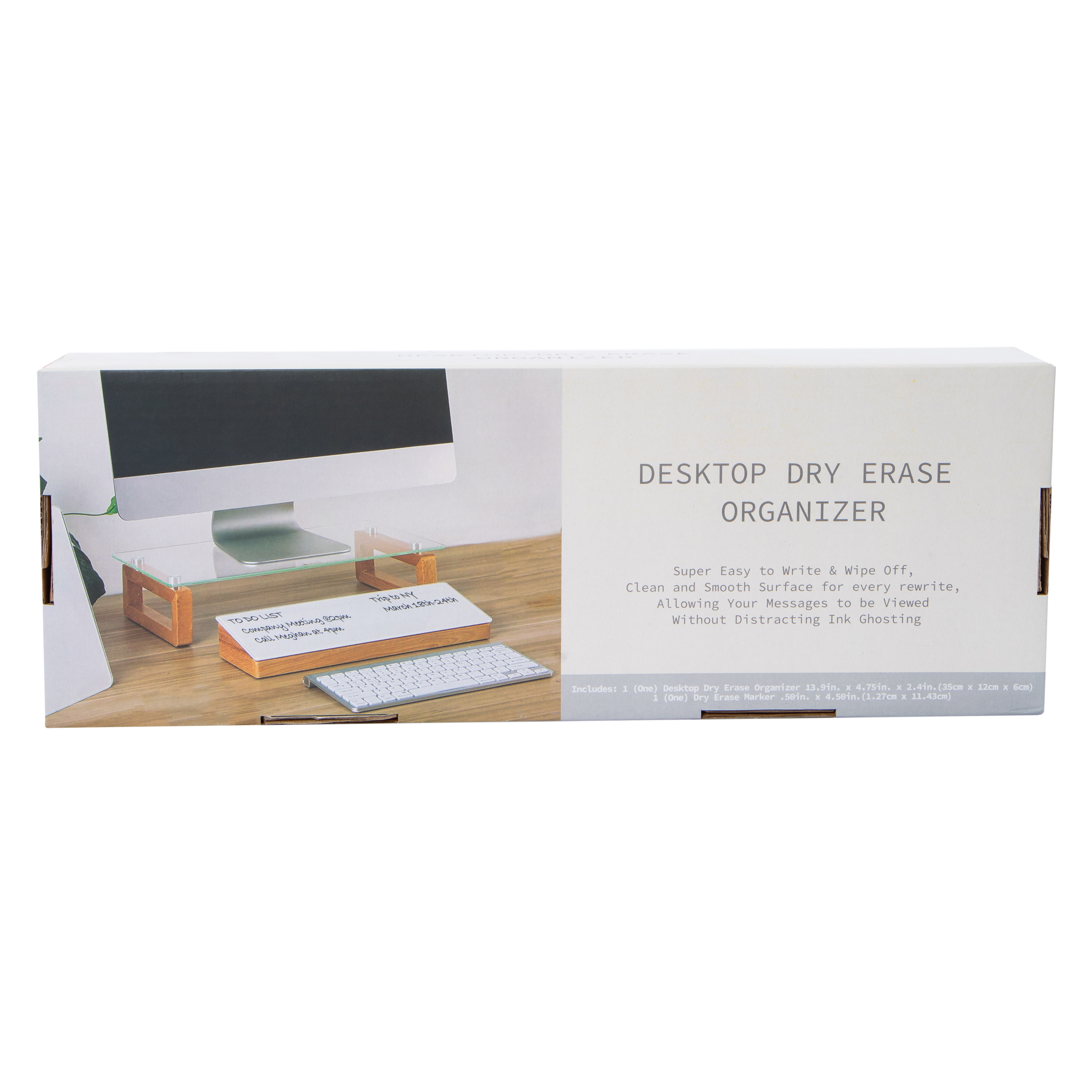 Desktop Dry Erase Organizer 13.9in x 4.75in