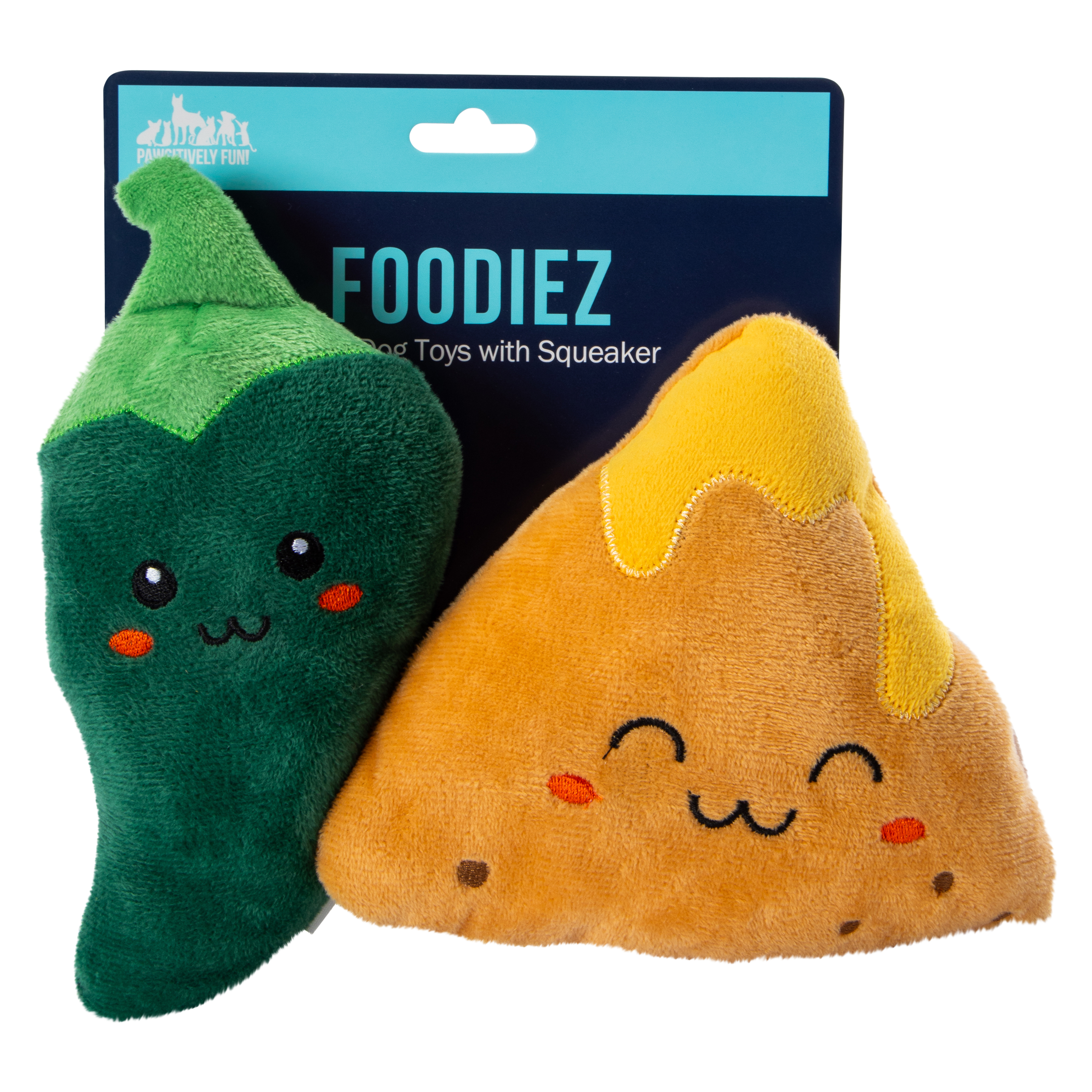 Foodie Plush Dog Toys With Squeaker 2-Count
