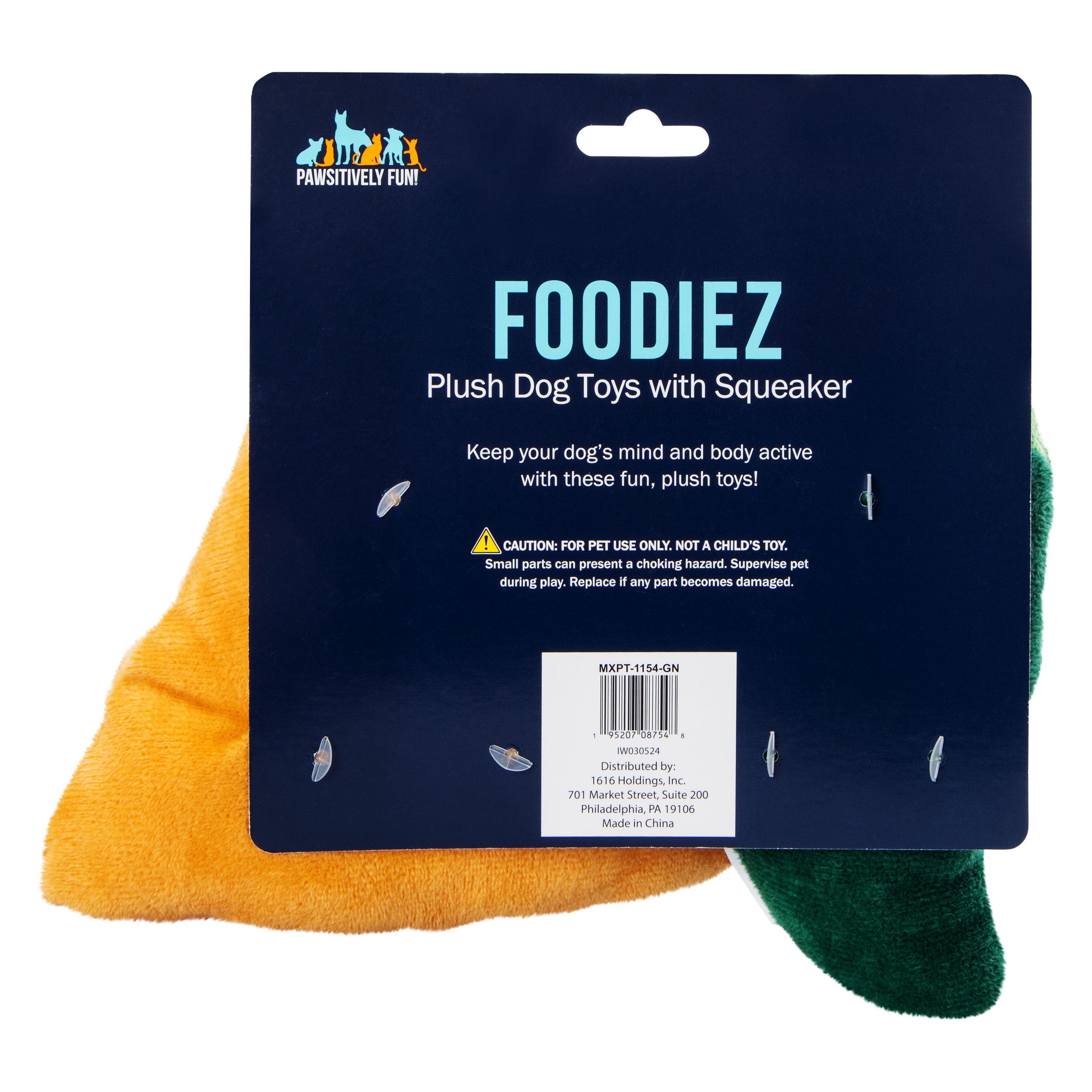 Foodie Plush Dog Toys With Squeaker 2-Count