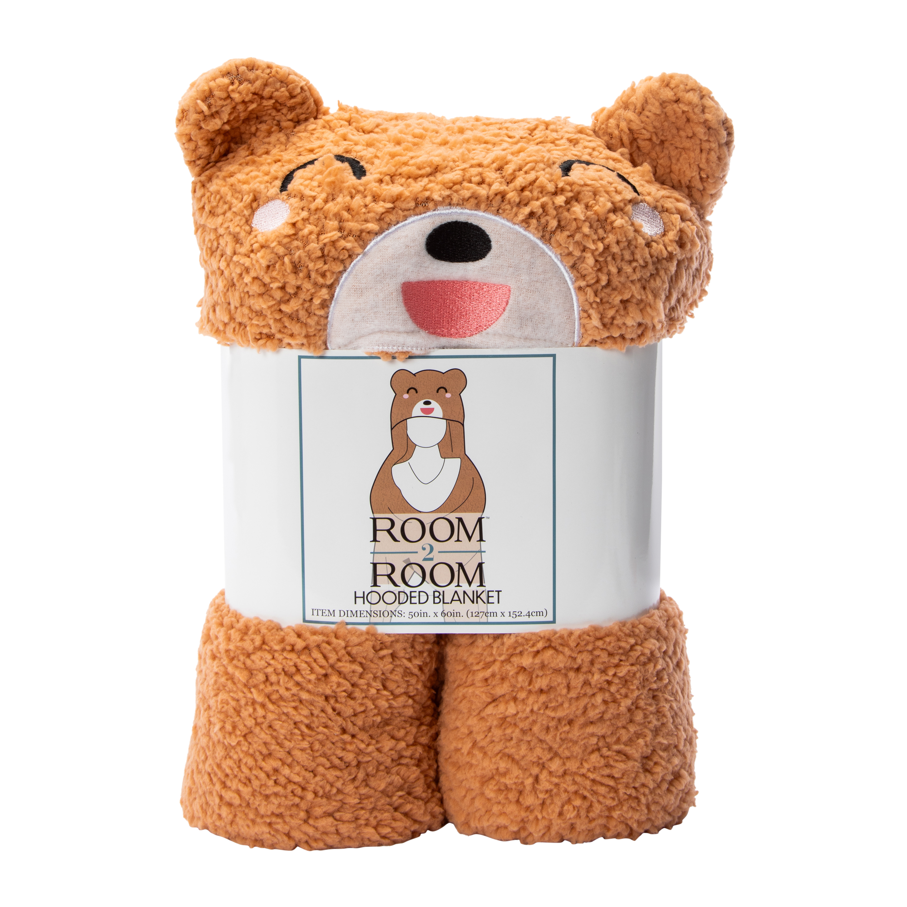 Hooded Plush Blanket 50in x 60in