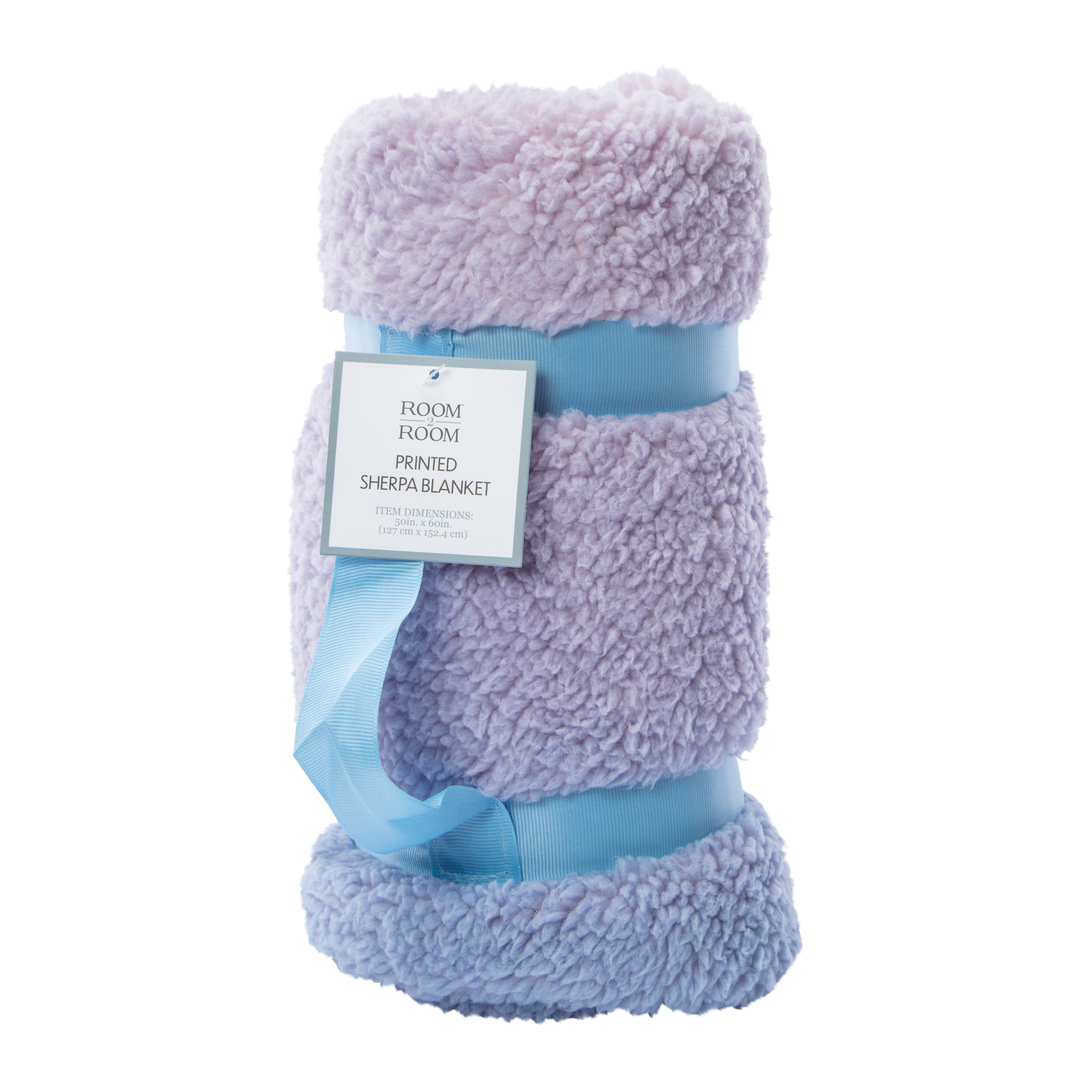 Printed Ombre Sherpa Throw Blanket 50in x 60in