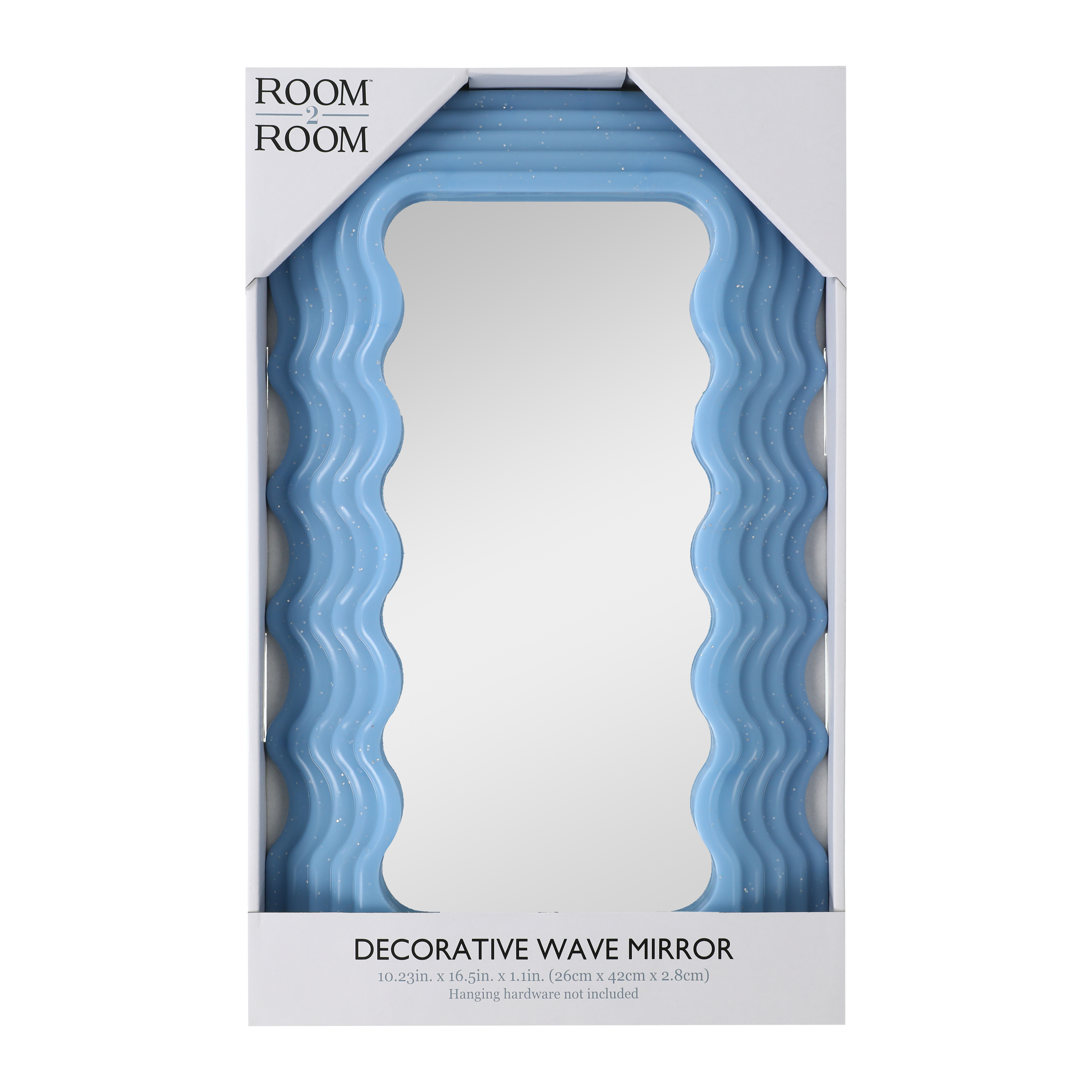 Decorative Wavy Mirror 10.23in x 16.5in