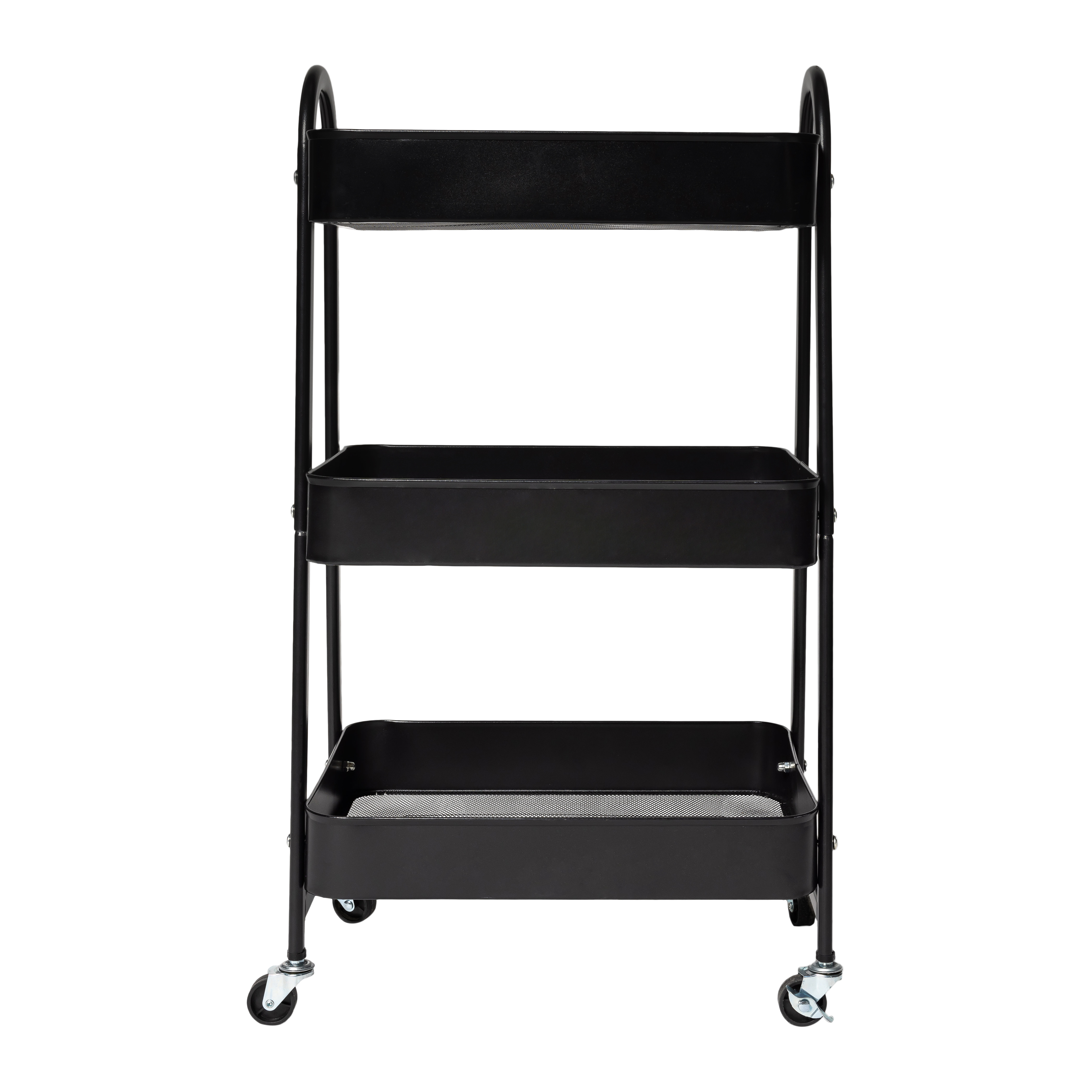 3-Tier Metal Rolling Cart 17.9in x 29.9in
