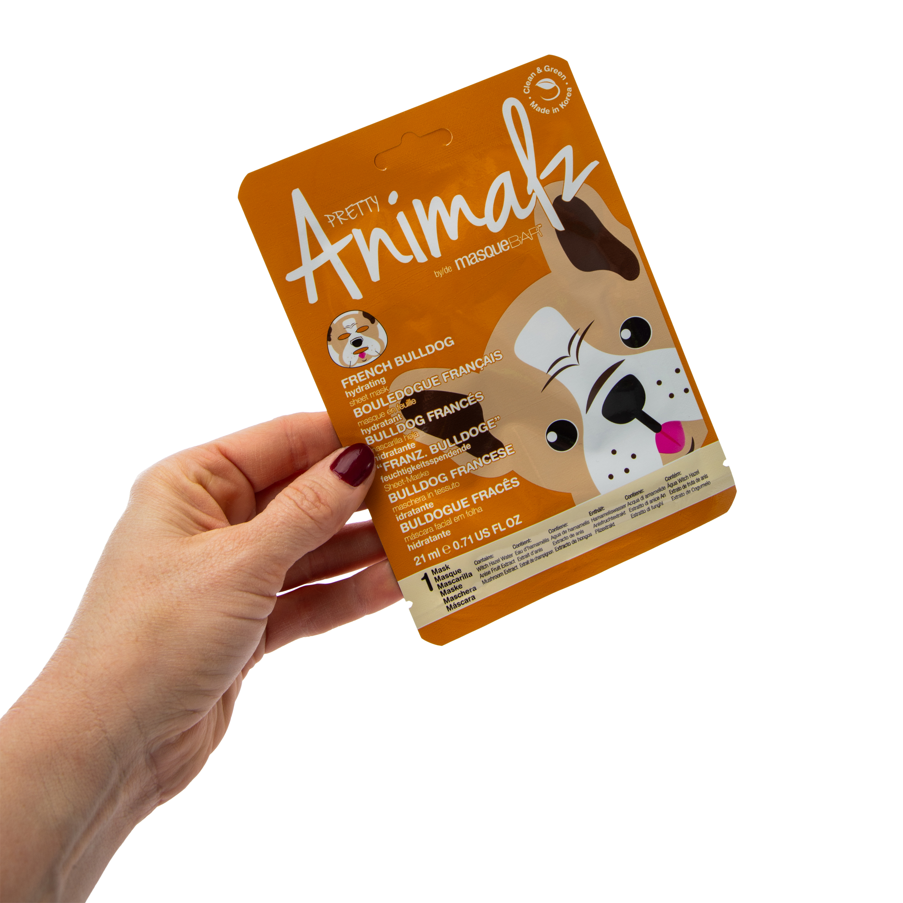 Masque Bar™ Pretty Animalz French Bulldog Sheet Mask 0.71oz
