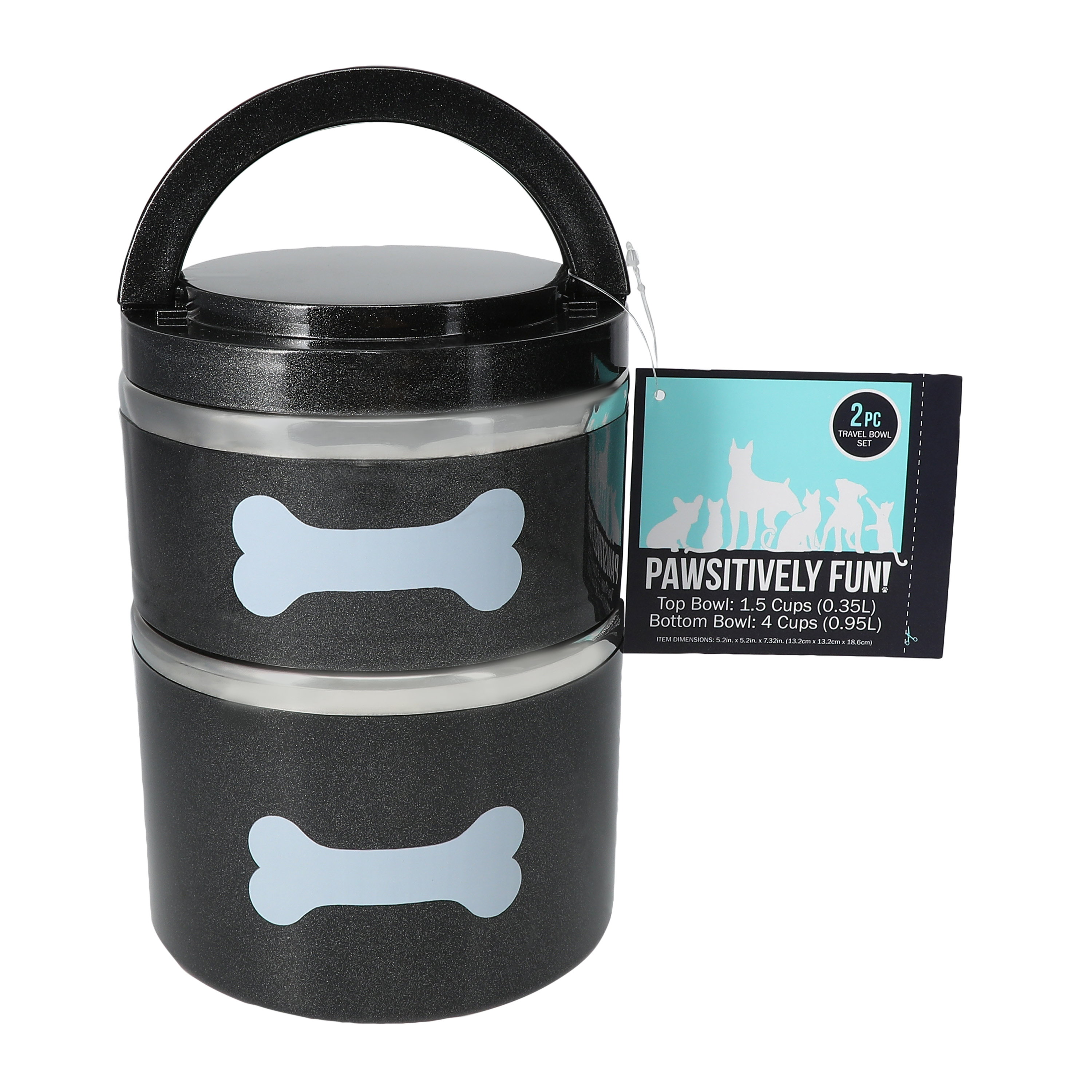 Pet Travel Bowl Set 2-Piece