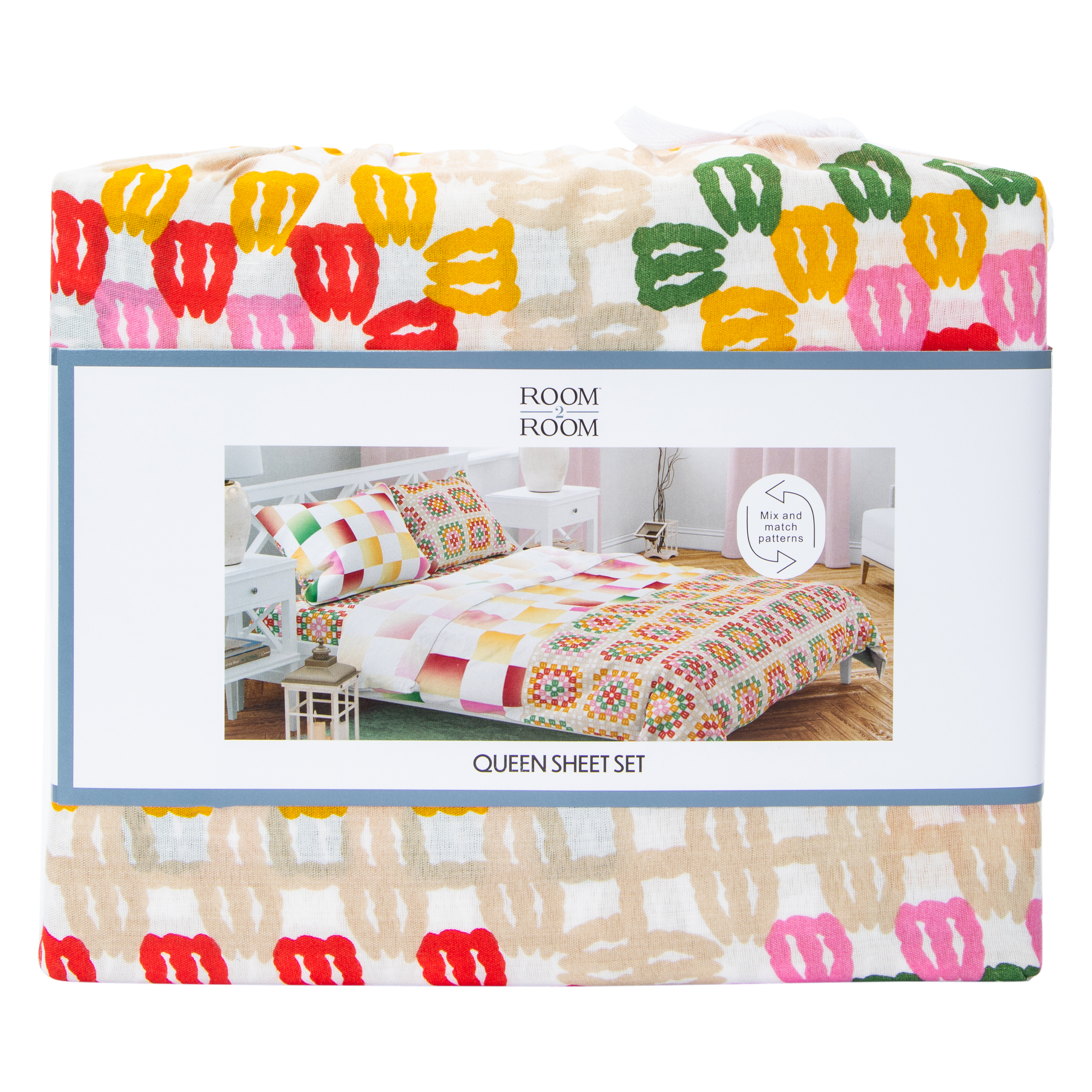 Mix & Match Pattern Queen Sheet Set 4-Piece