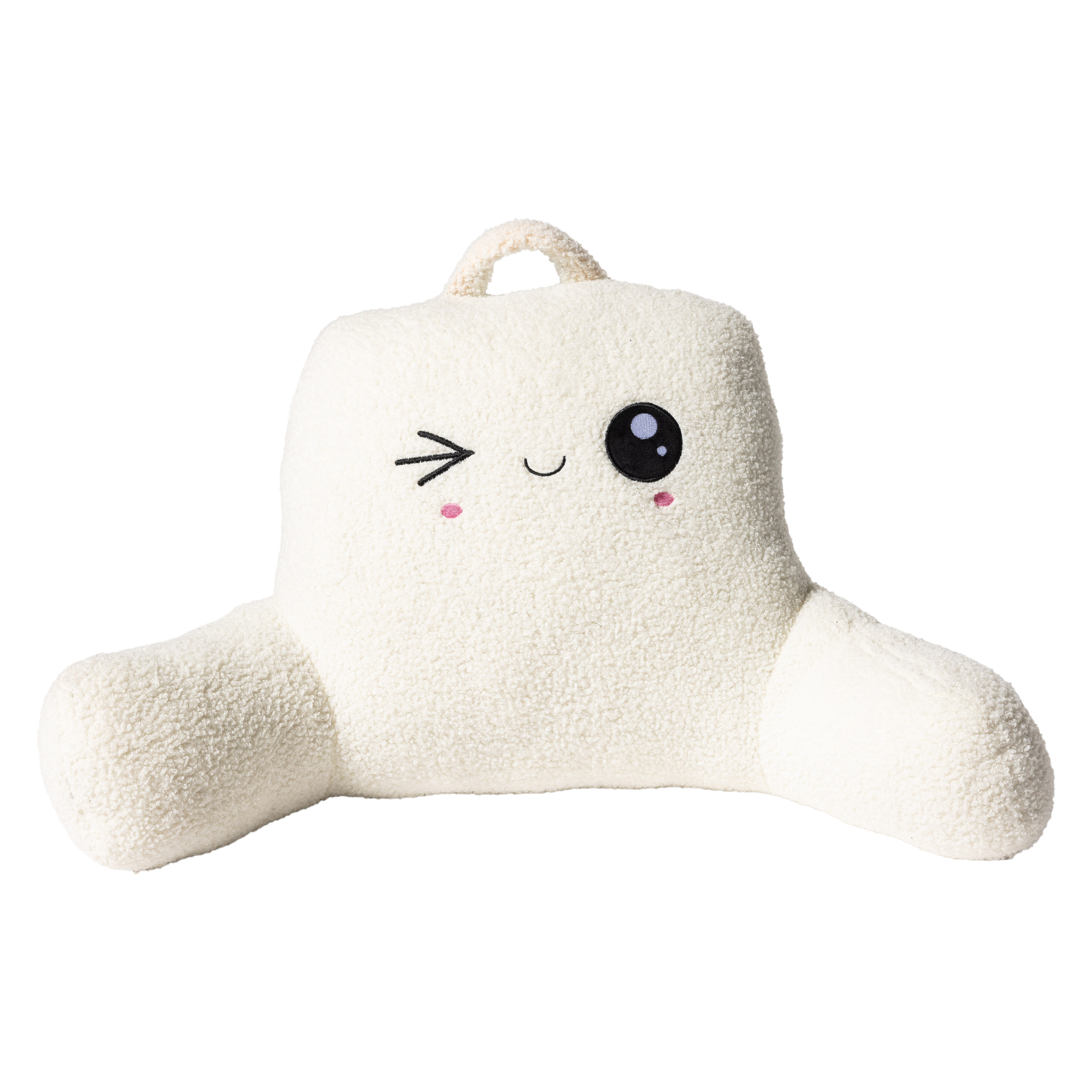 Winky Face Bed Rest Pillow 33in x 17in