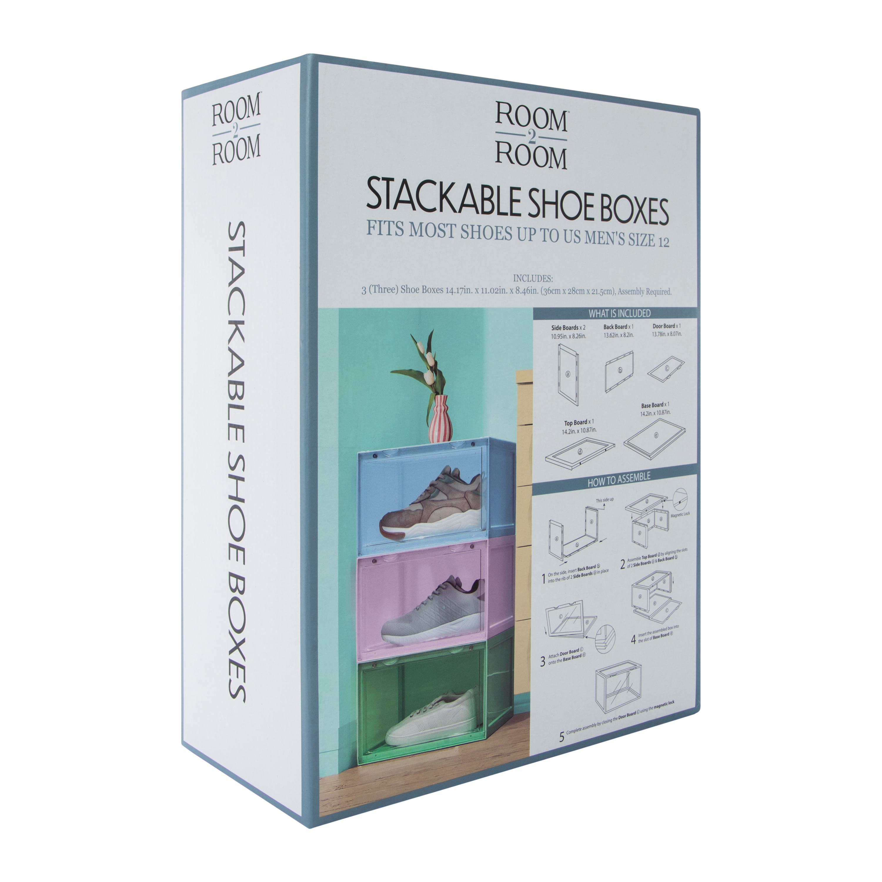 Stackable Shoe Boxes 3-Count