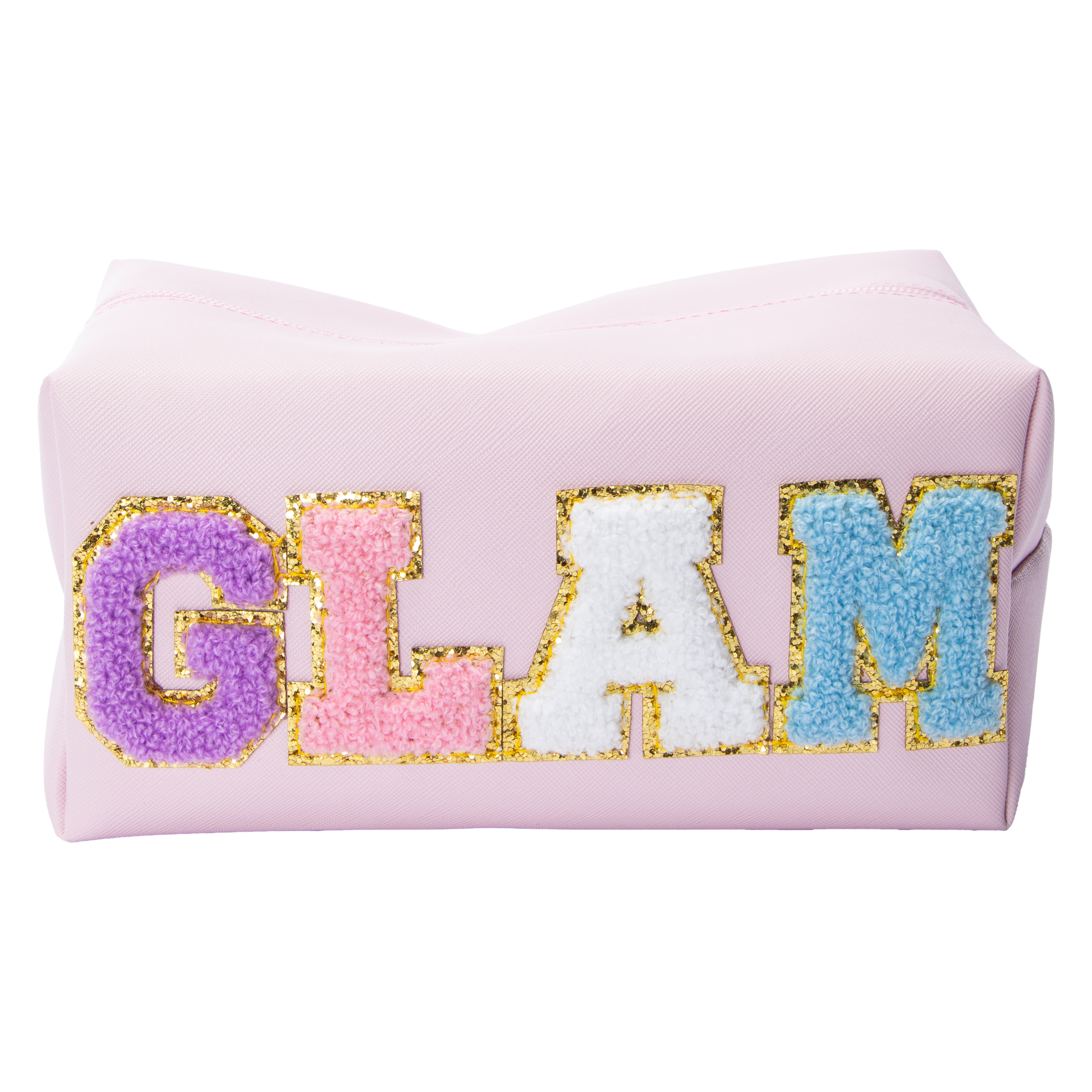 Letter Patchwork Cosmetic Bag