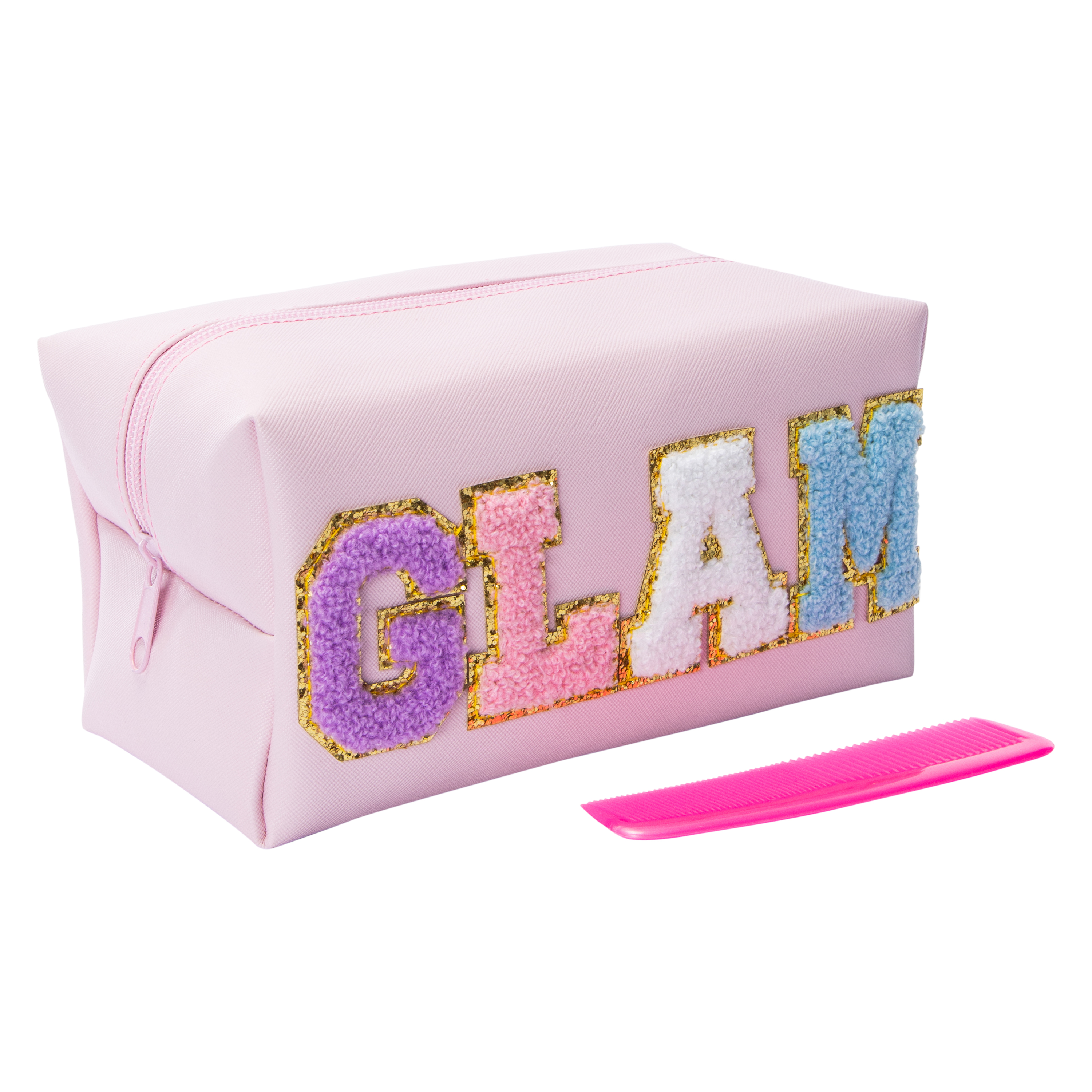 Letter Patchwork Cosmetic Bag