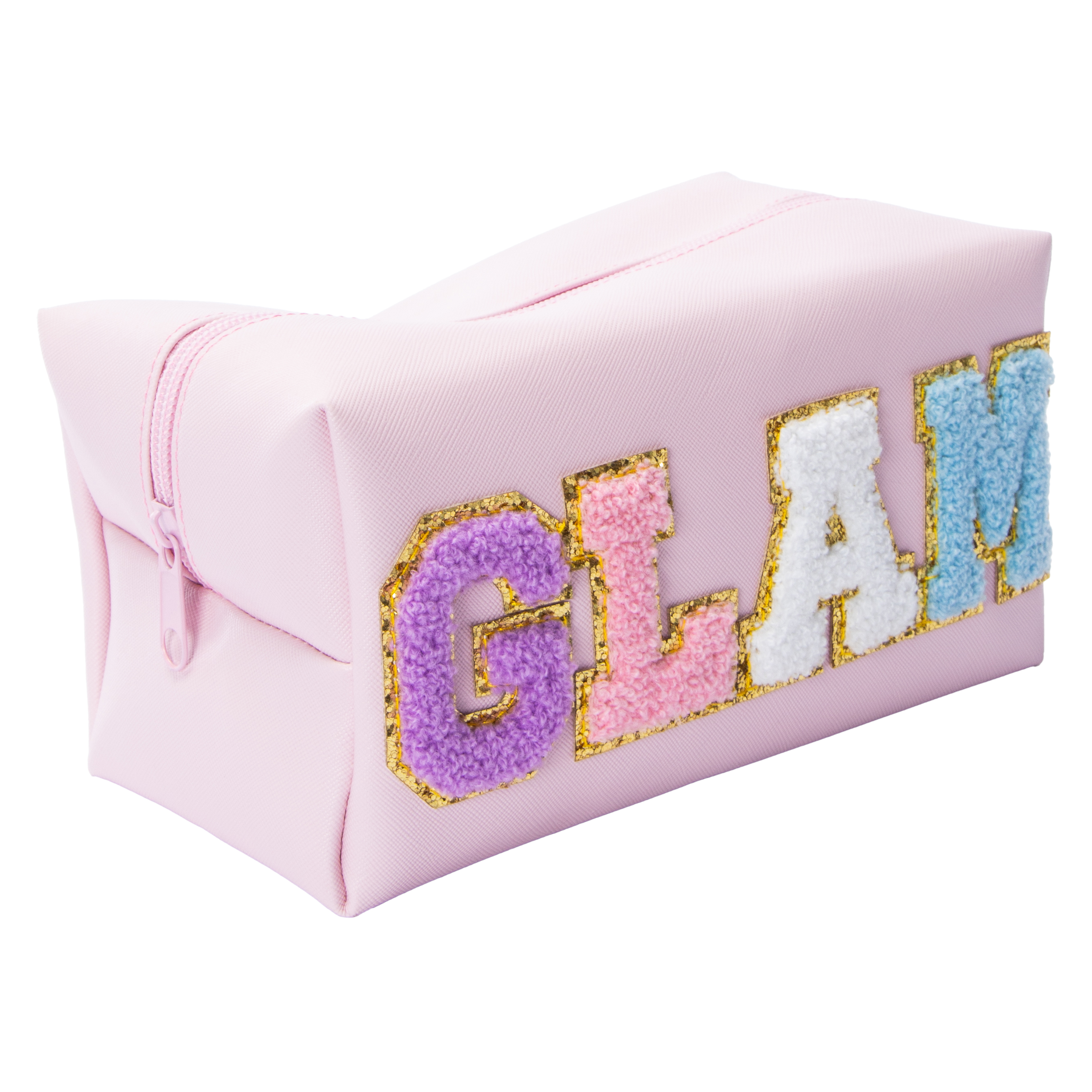 Letter Patchwork Cosmetic Bag