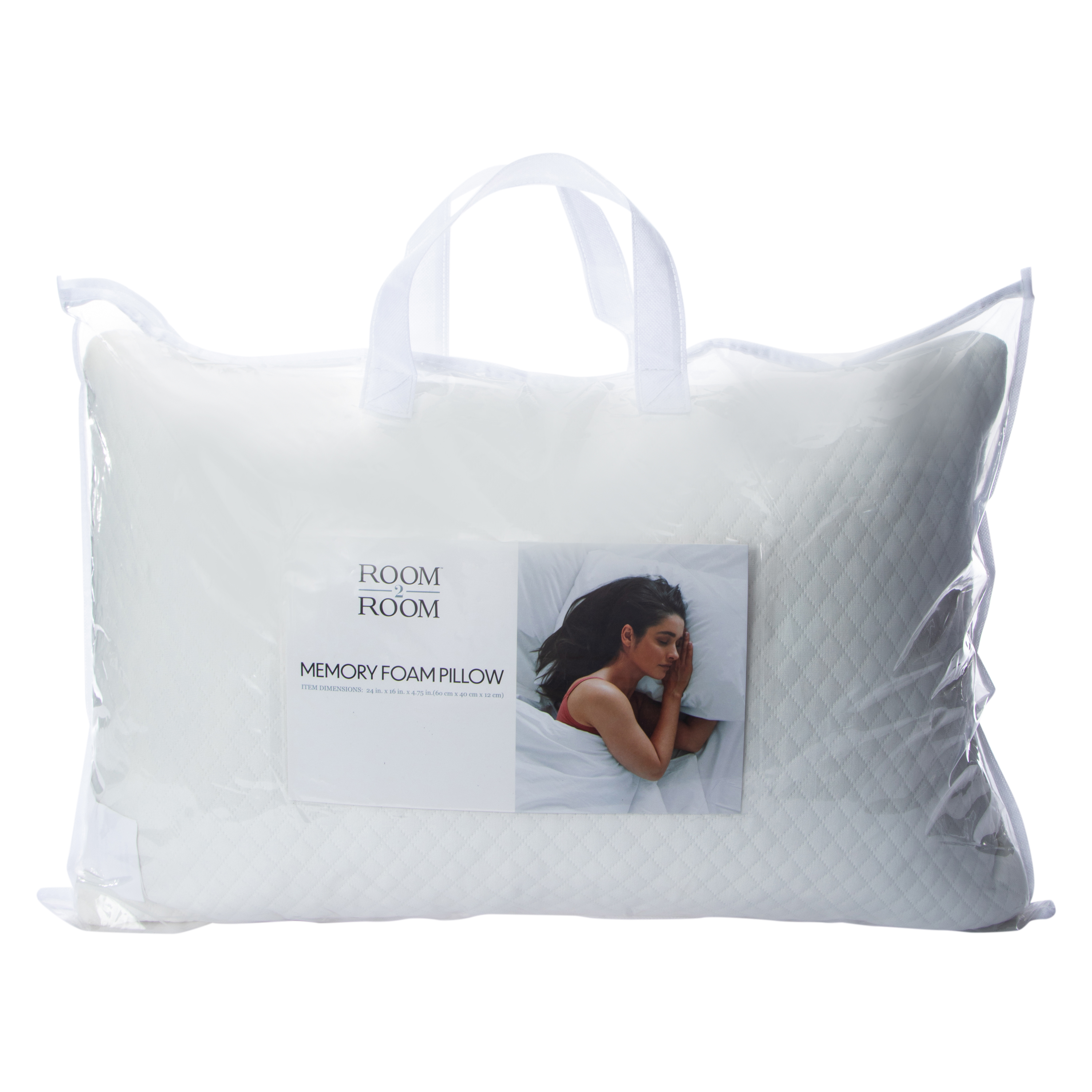 Memory Foam Pillow 24in x 16in, Standard Size