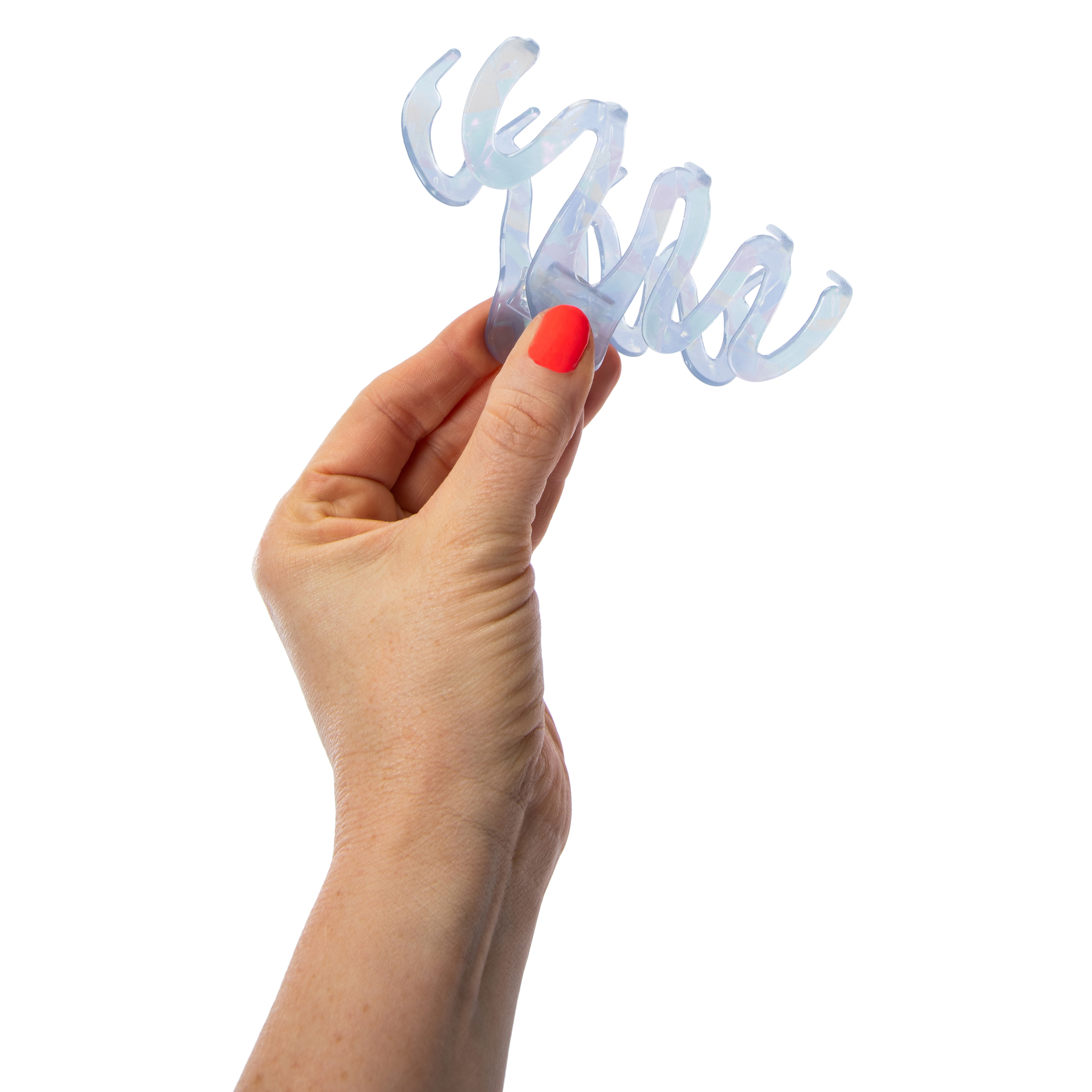 Marble Wavy Claw Clip