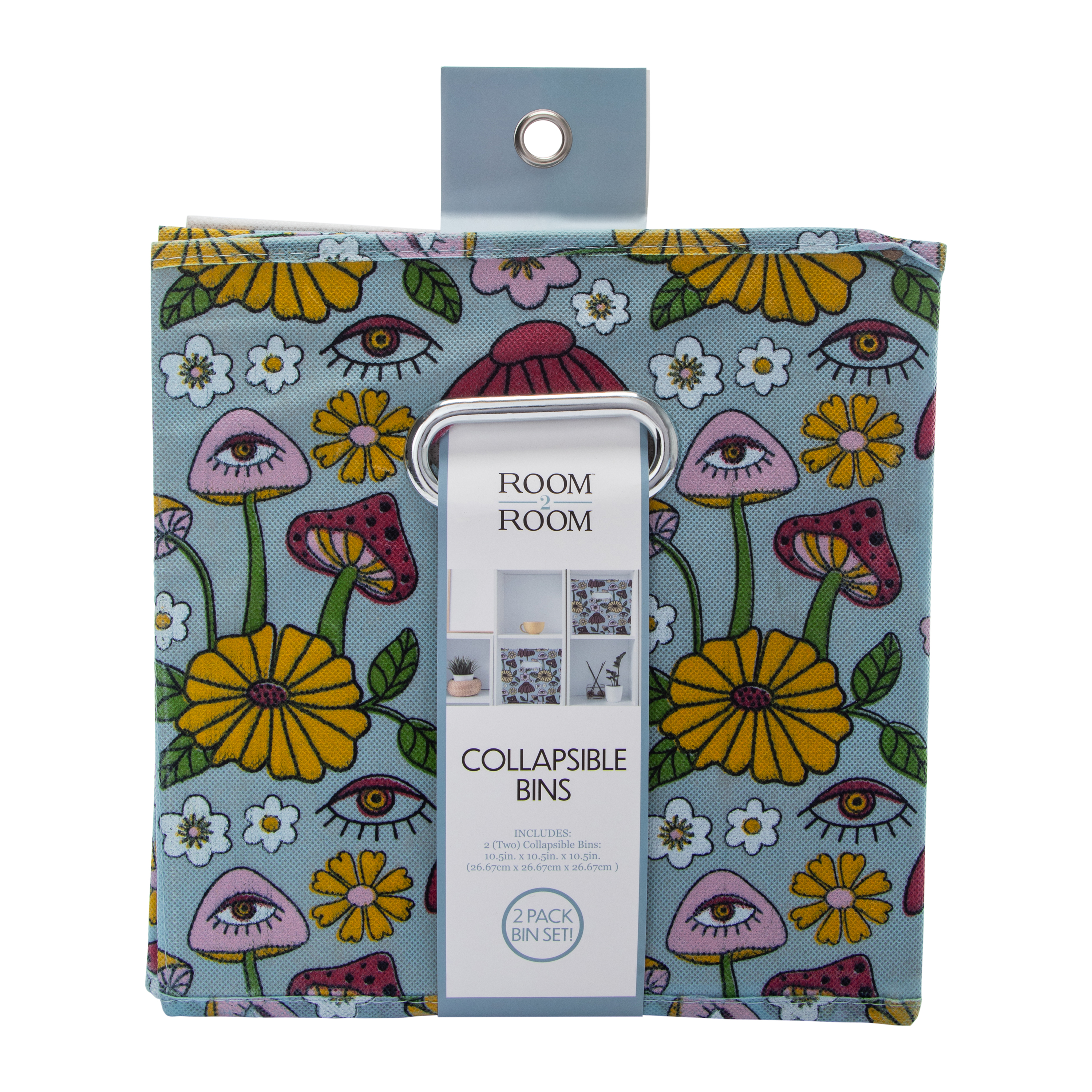 Printed Collapsible Bins 2-Count, 10.5in  Five Below