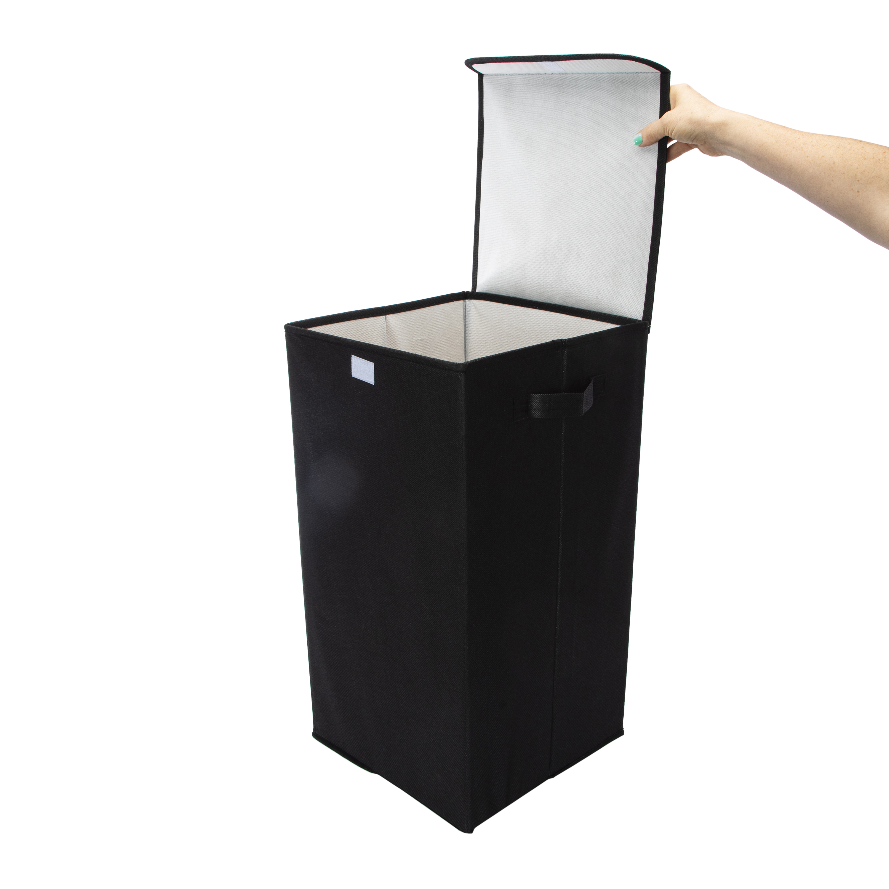 Lidded Collapsible Laundry Hamper 12in x 23in