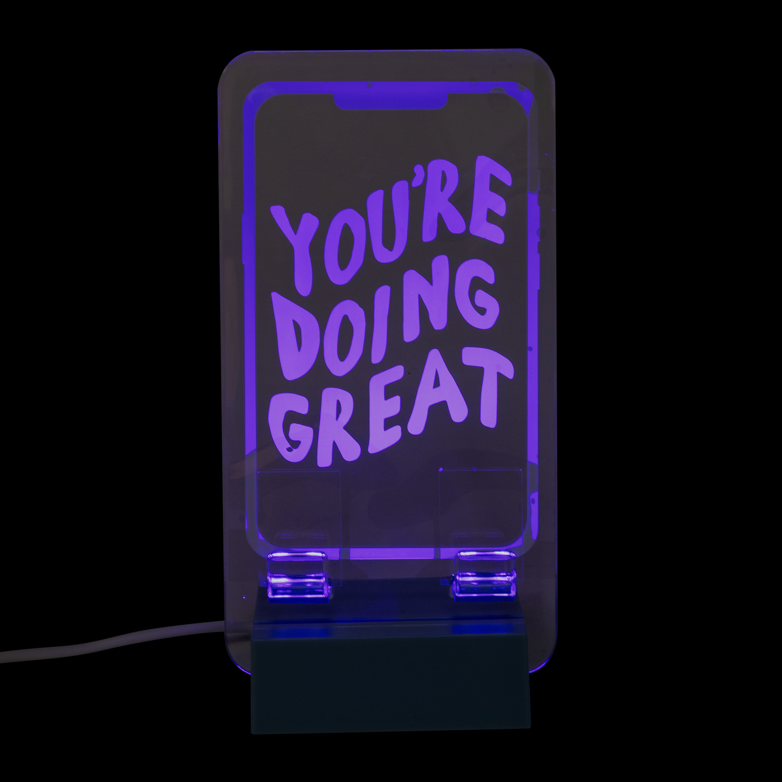 Illuminated Phone Stand 3.35in x 6.57in