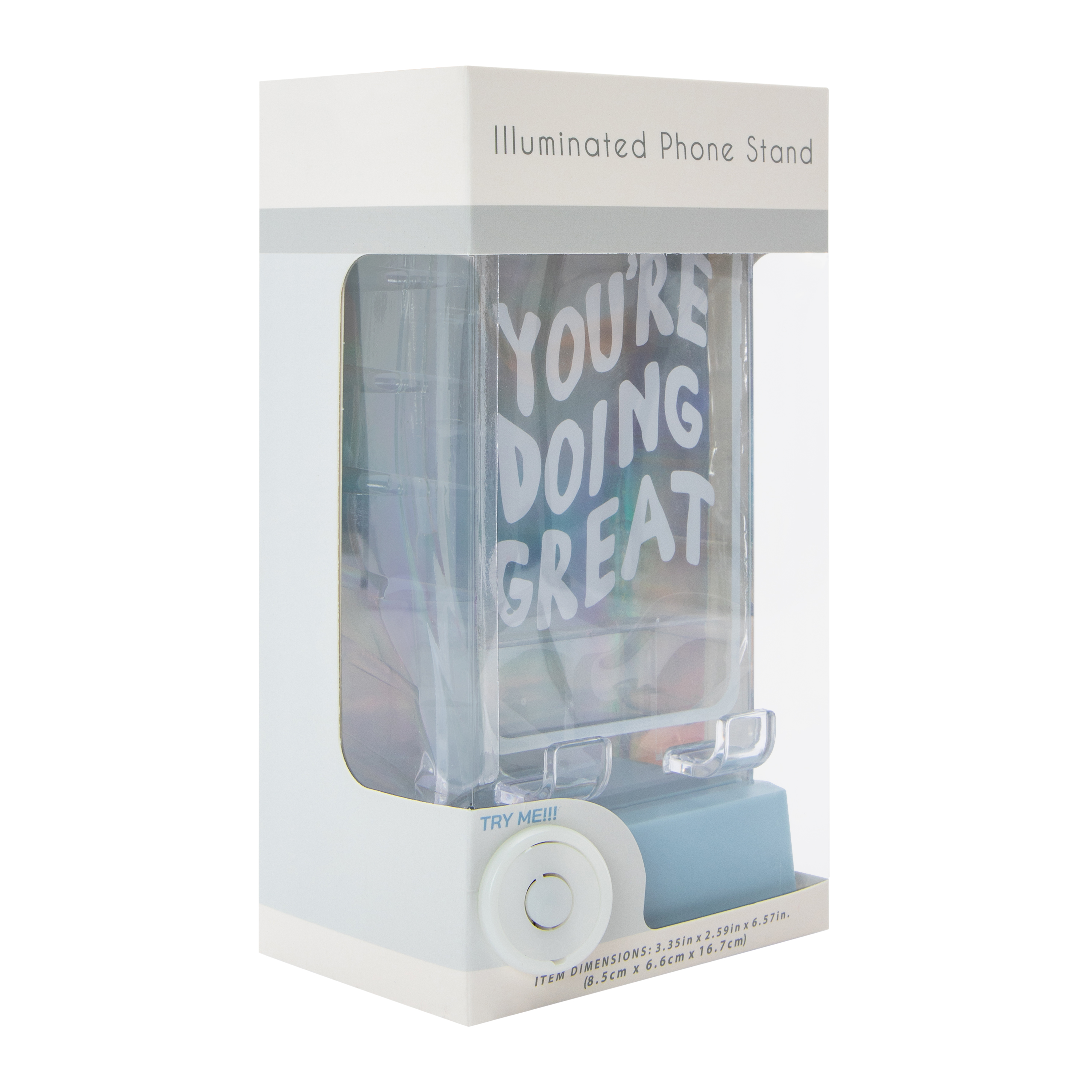 Illuminated Phone Stand 3.35in x 6.57in