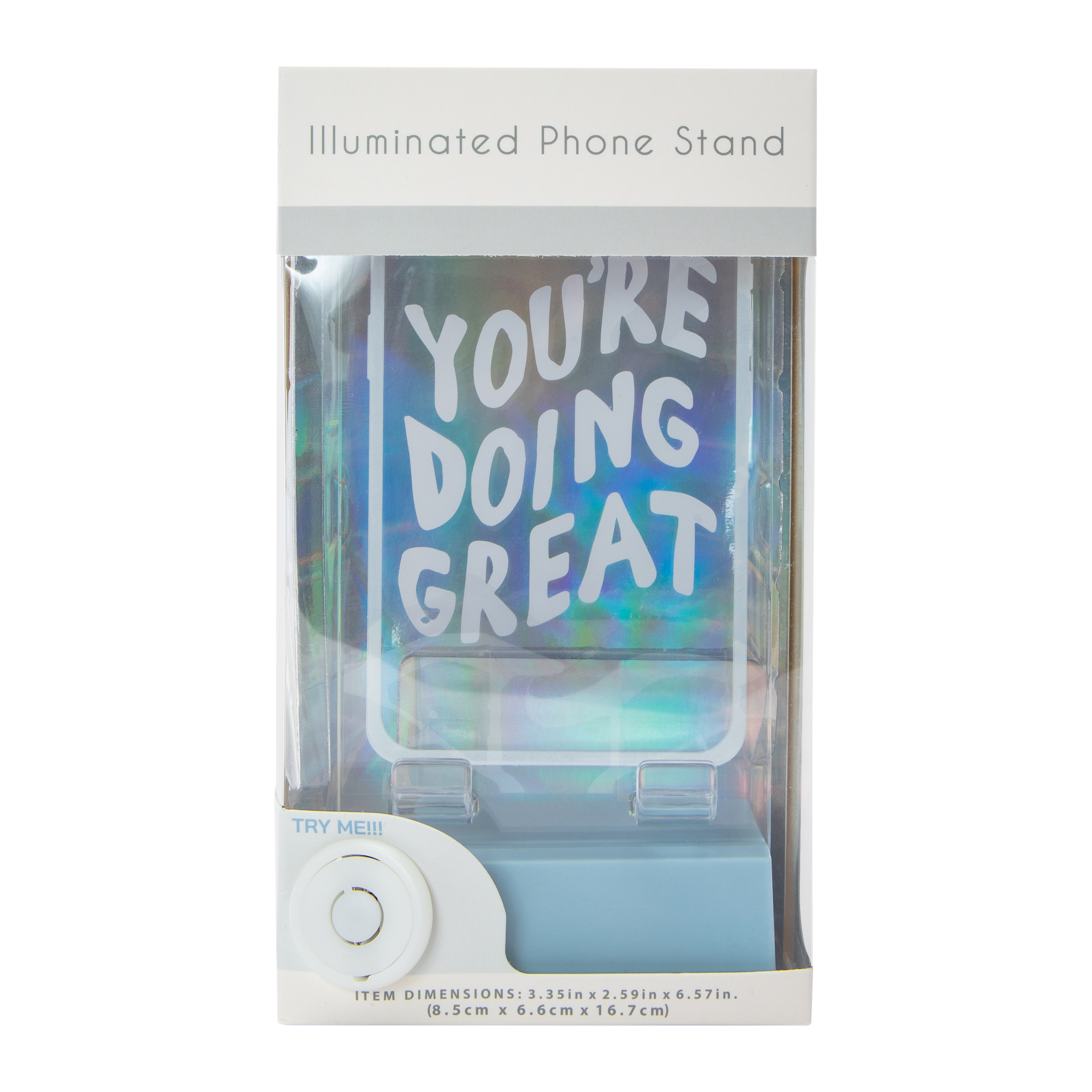 Illuminated Phone Stand 3.35in x 6.57in