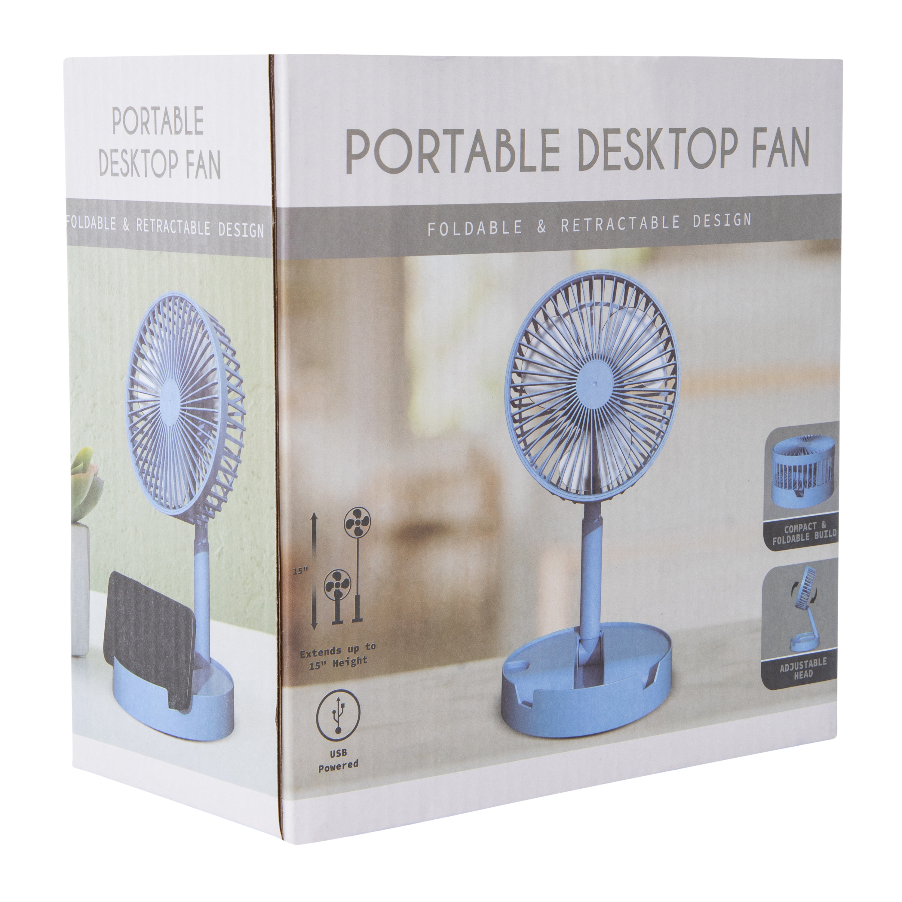 Portable Desktop Fan 3.55in x 6.50in