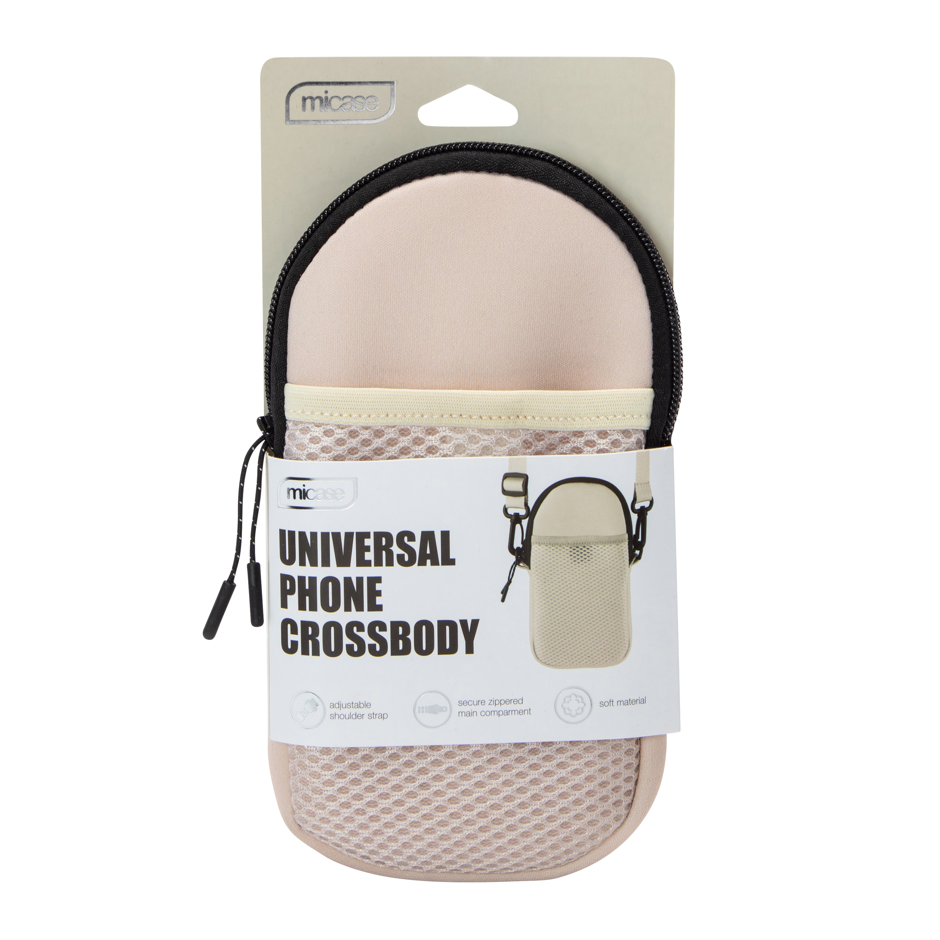 Universal Phone Crossbody Bag With Mesh Pocket