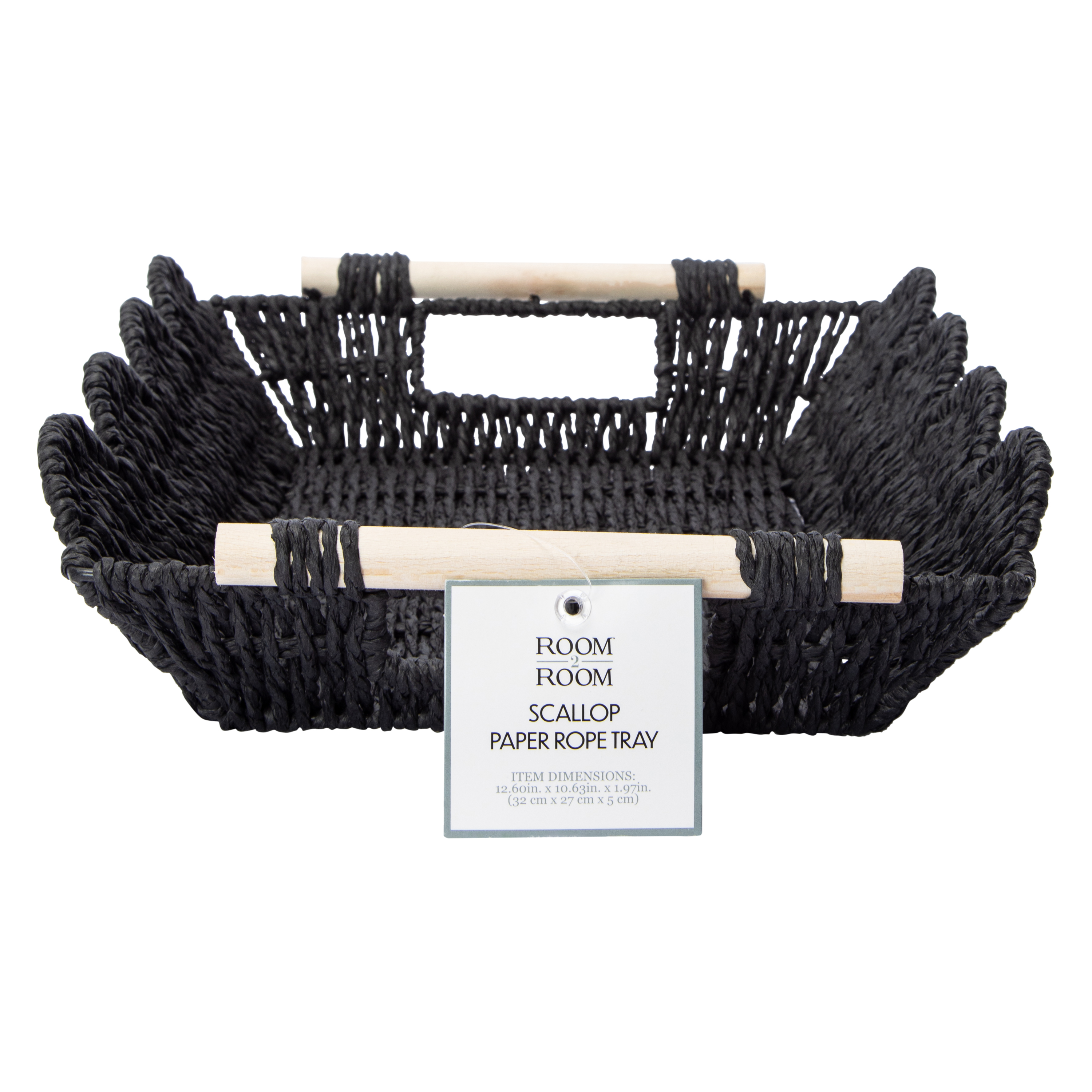 Scallop Paper Rope Tray 12.60in x 10.63in
