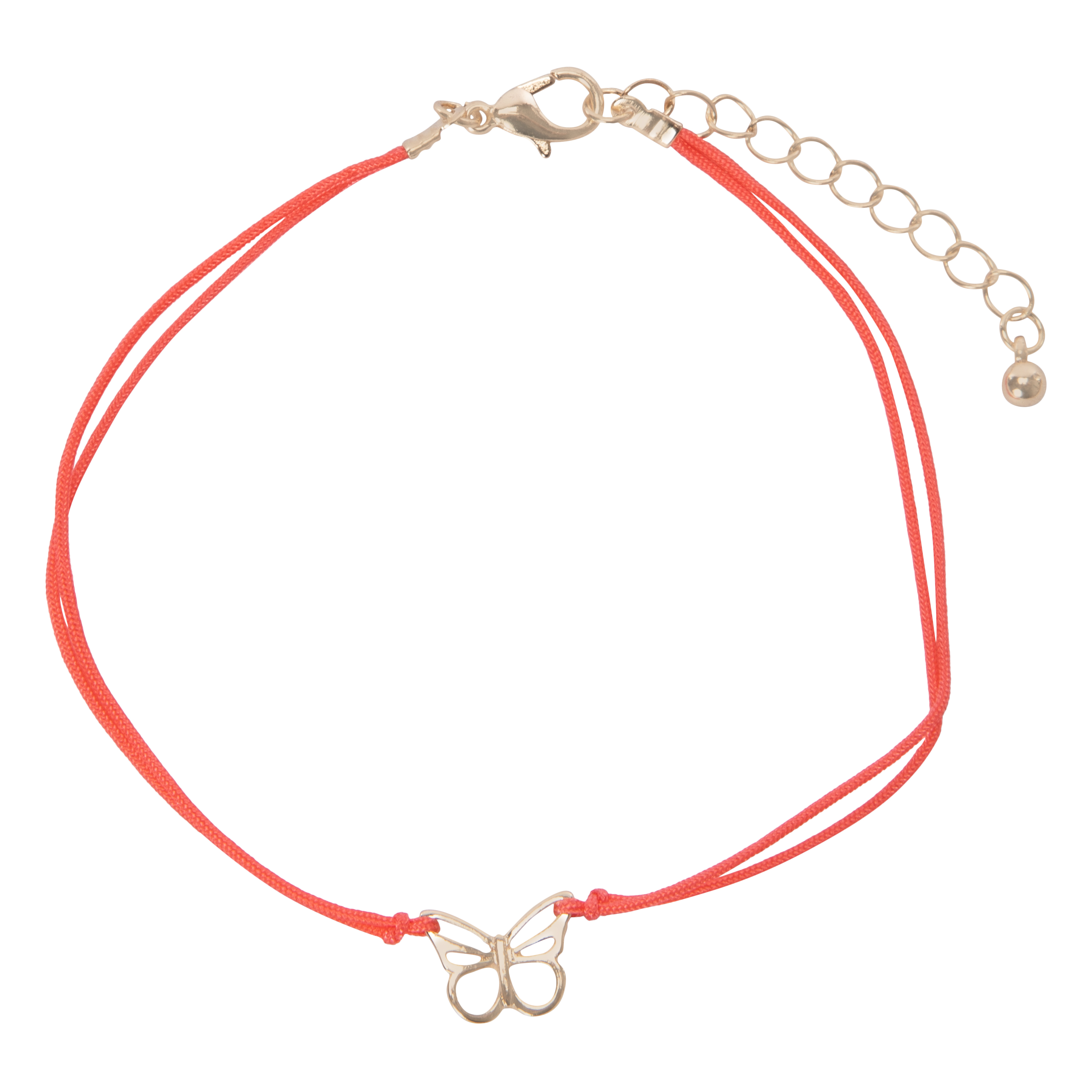 Beaded Charm Anklet 9in