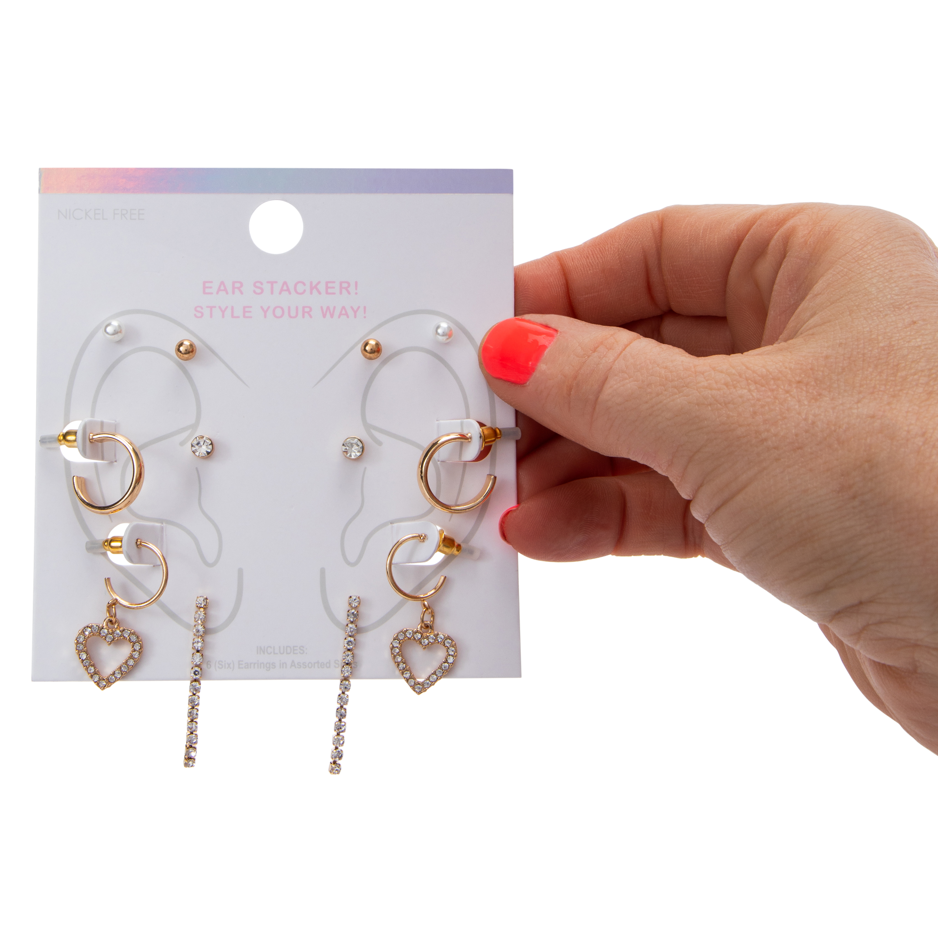 Assorted Ear Cuff & Earring Stacker Set 6-Pack