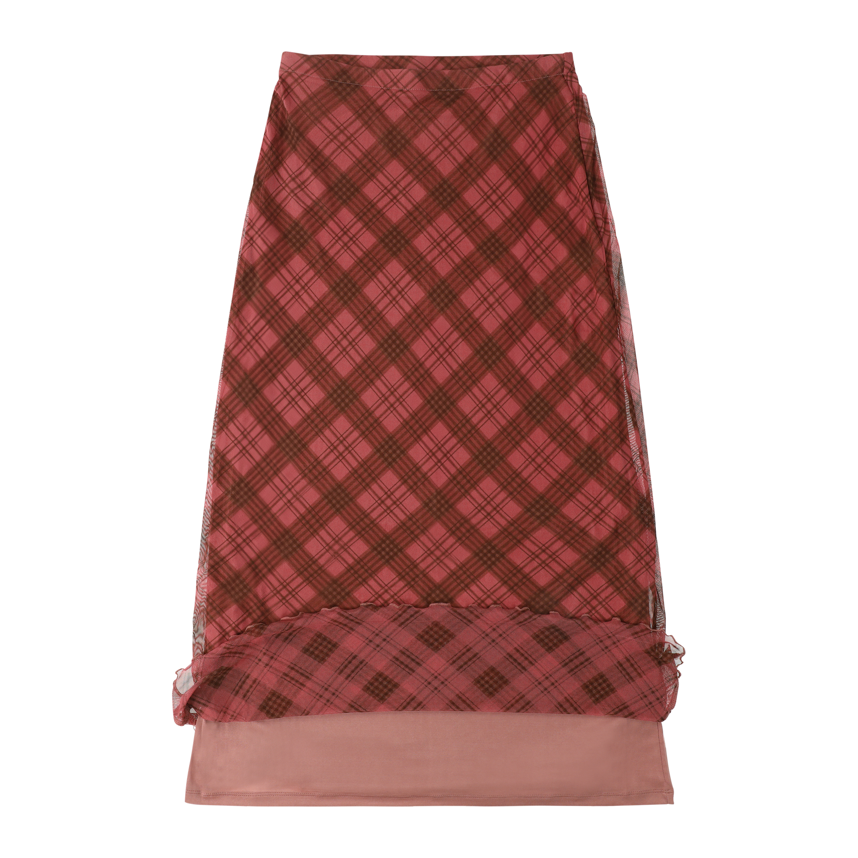 ★LOW CLASSIC★ STRING CHECKED MIDI SKRITBEIGE Stretch Corduroy Midi Skirt - New Balance