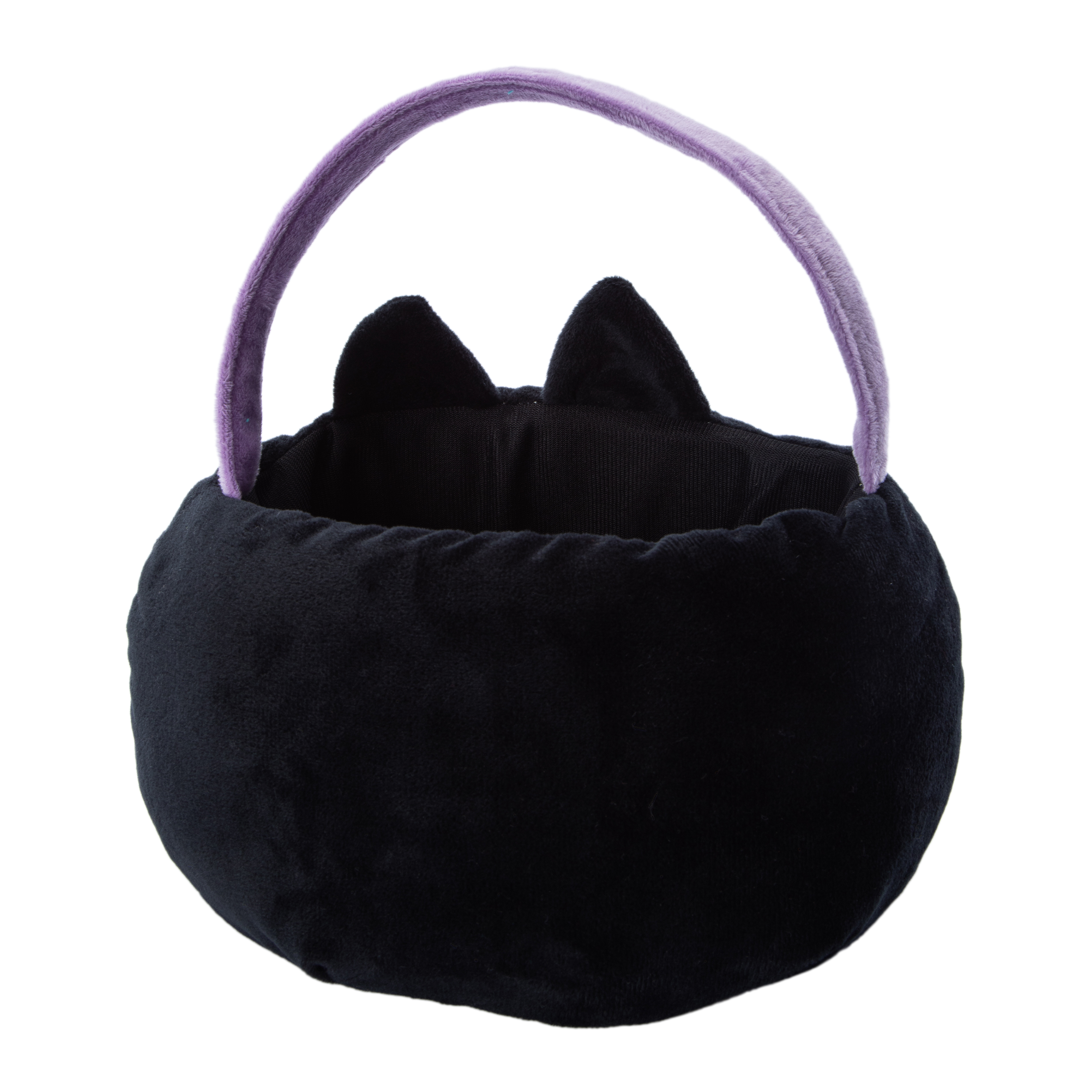 Cat Plush Halloween Basket 9.44in x 9.84in