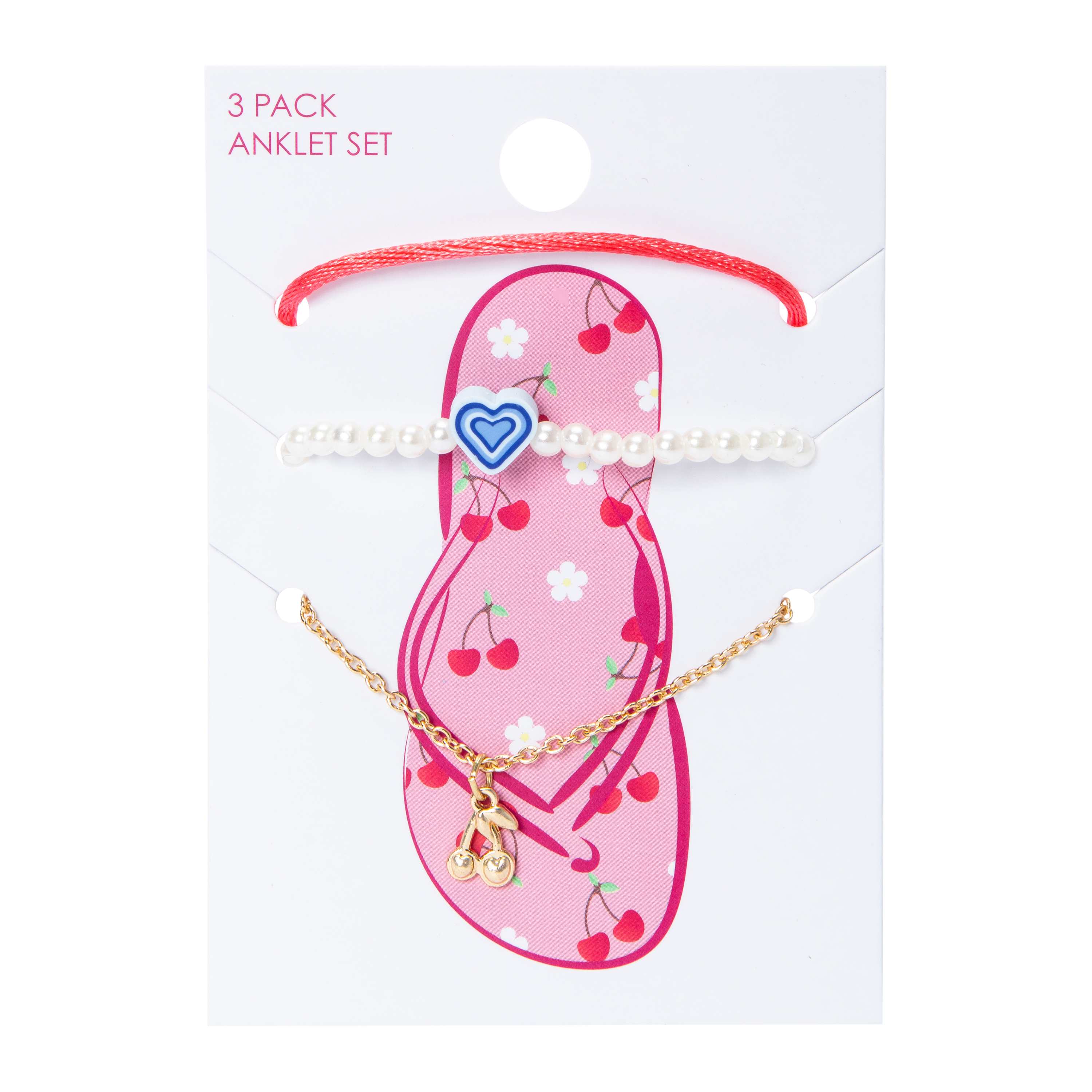 Assorted Anklet Set 3-Count