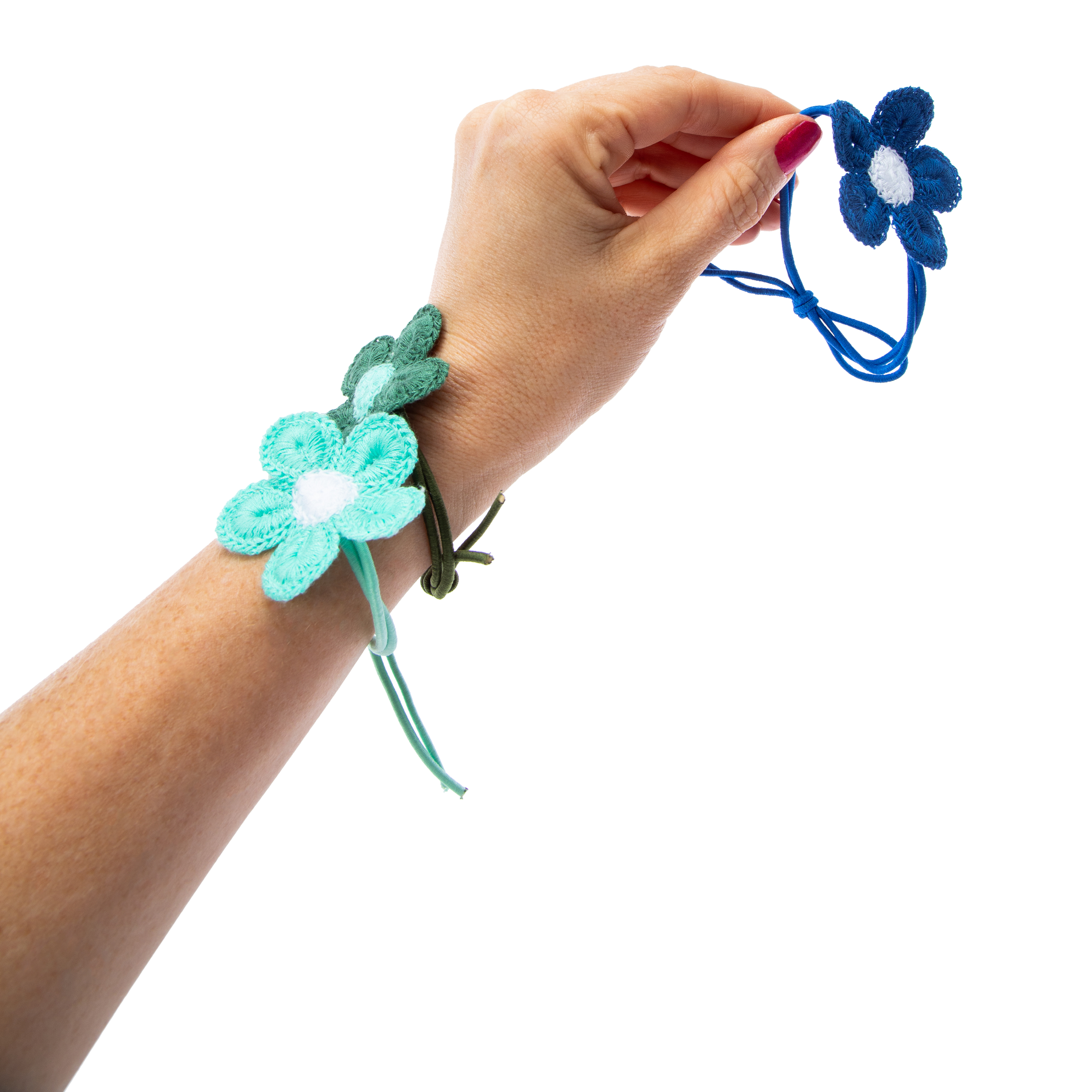 Flower Hair Ties 5-Count