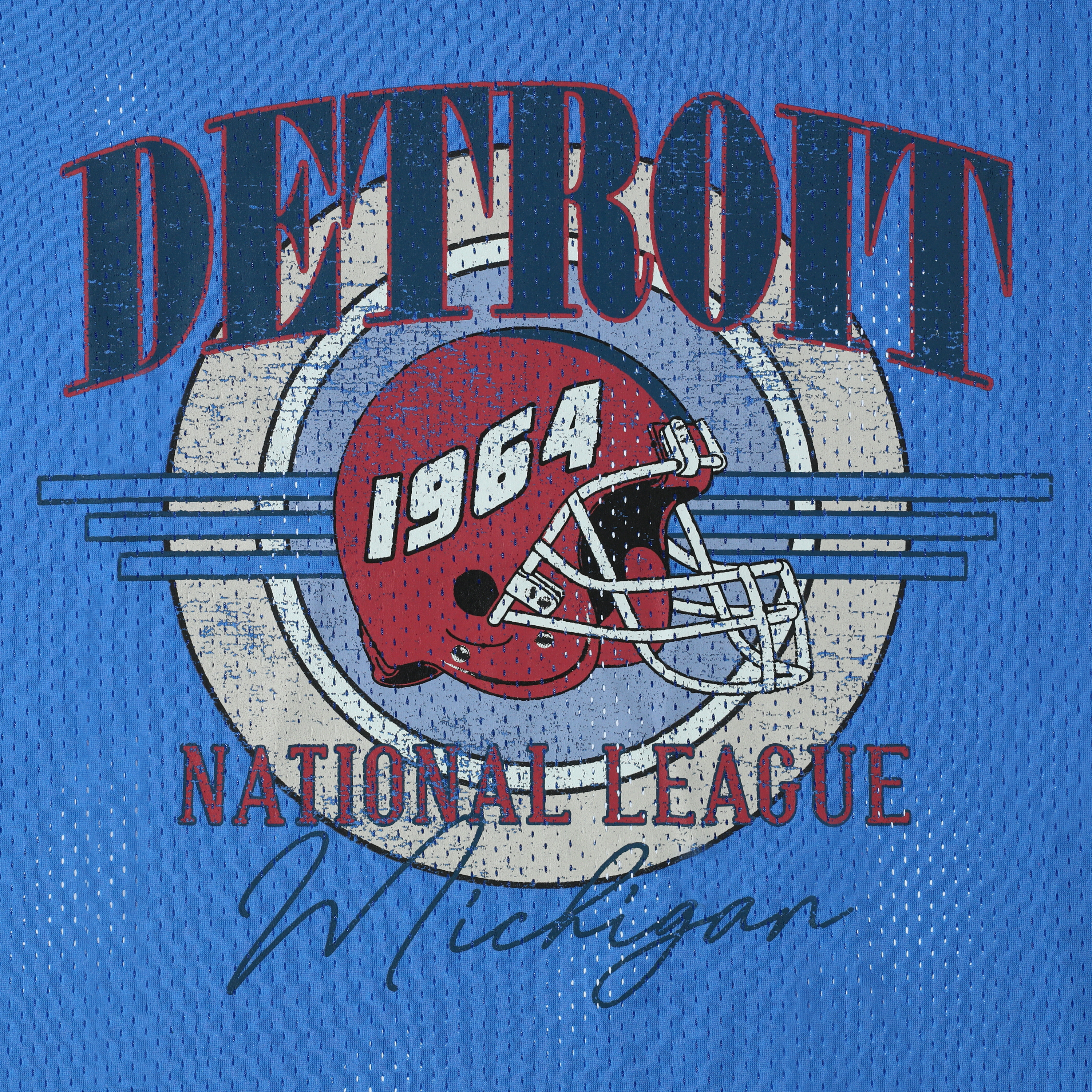 'Detroit Michigan National League 1964' Mesh Football Jersey