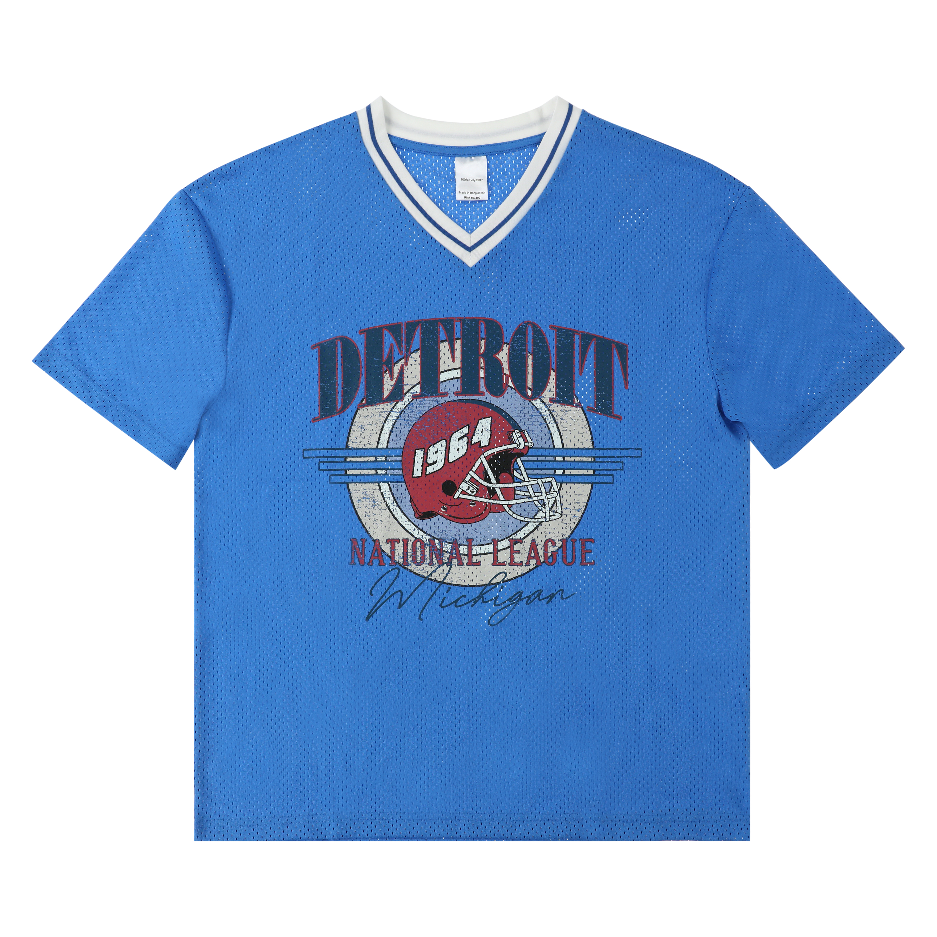 'Detroit Michigan National League 1964' Mesh Football Jersey