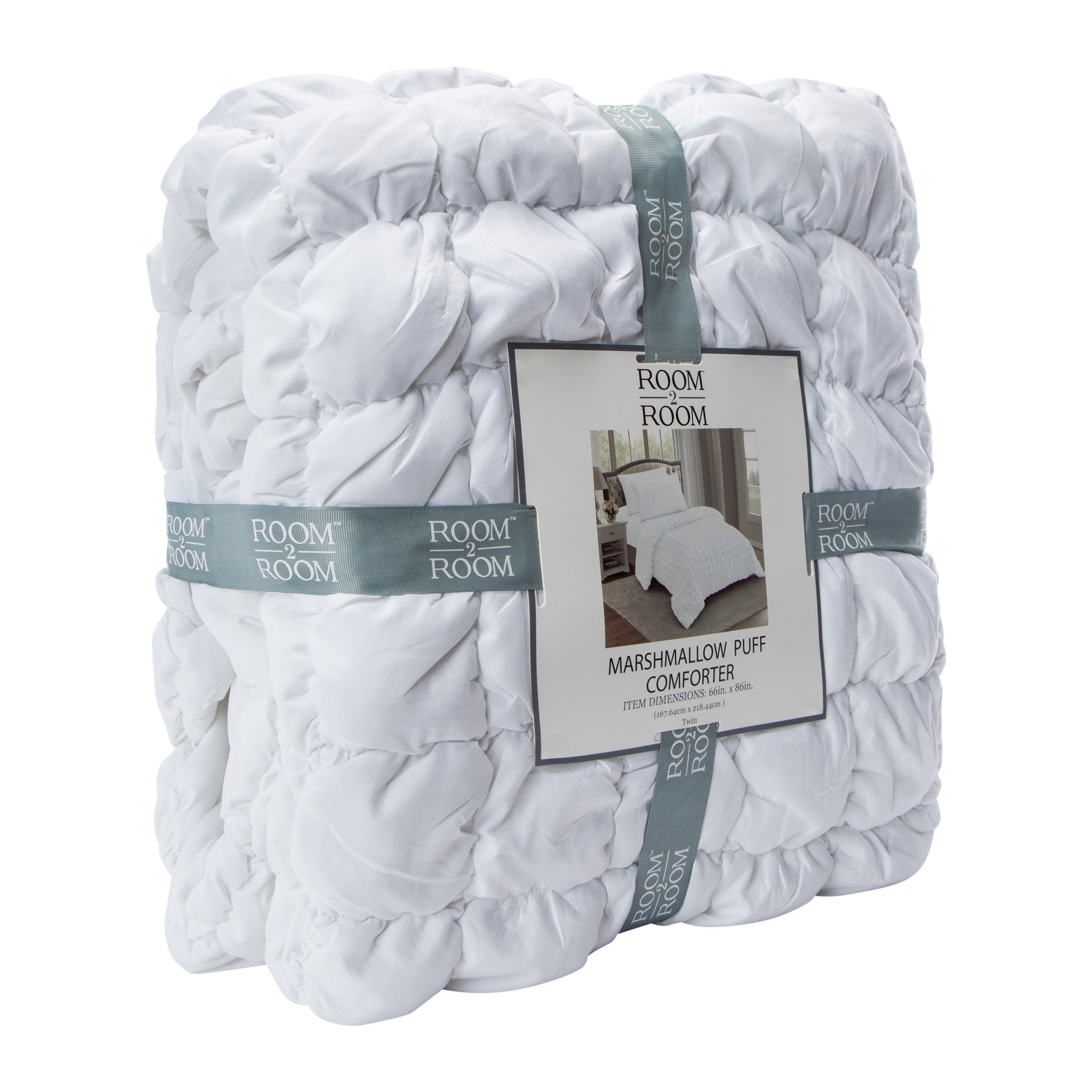 Twin Size Marshmallow Puff Comforter 66in x 86in