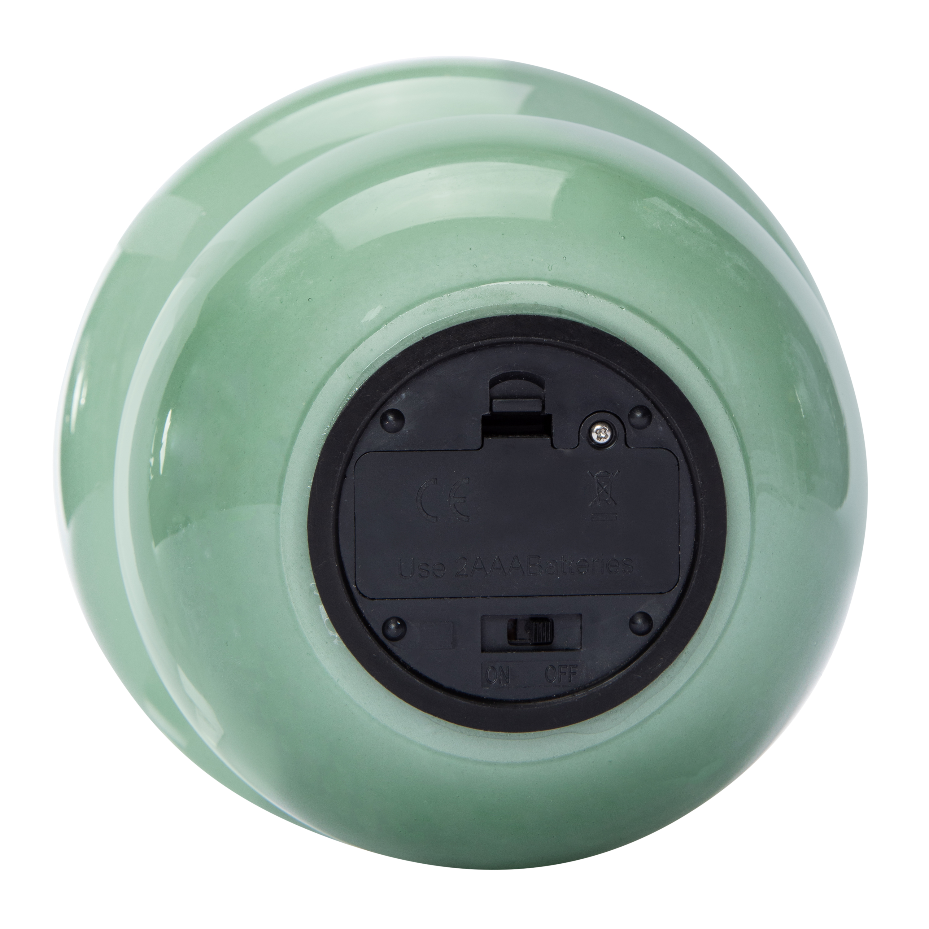 Striped Mushroom Glass Lamp 5.62in x 7.8in