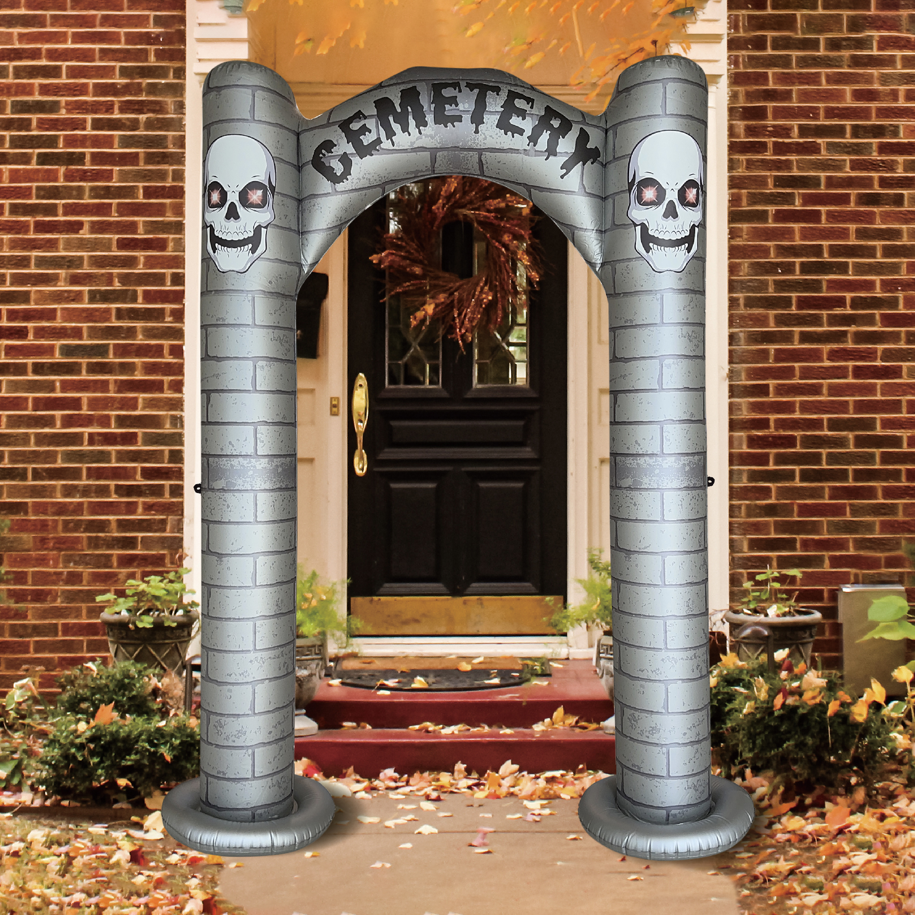 Inflatable Cemetery Arch Halloween Decor 7ft