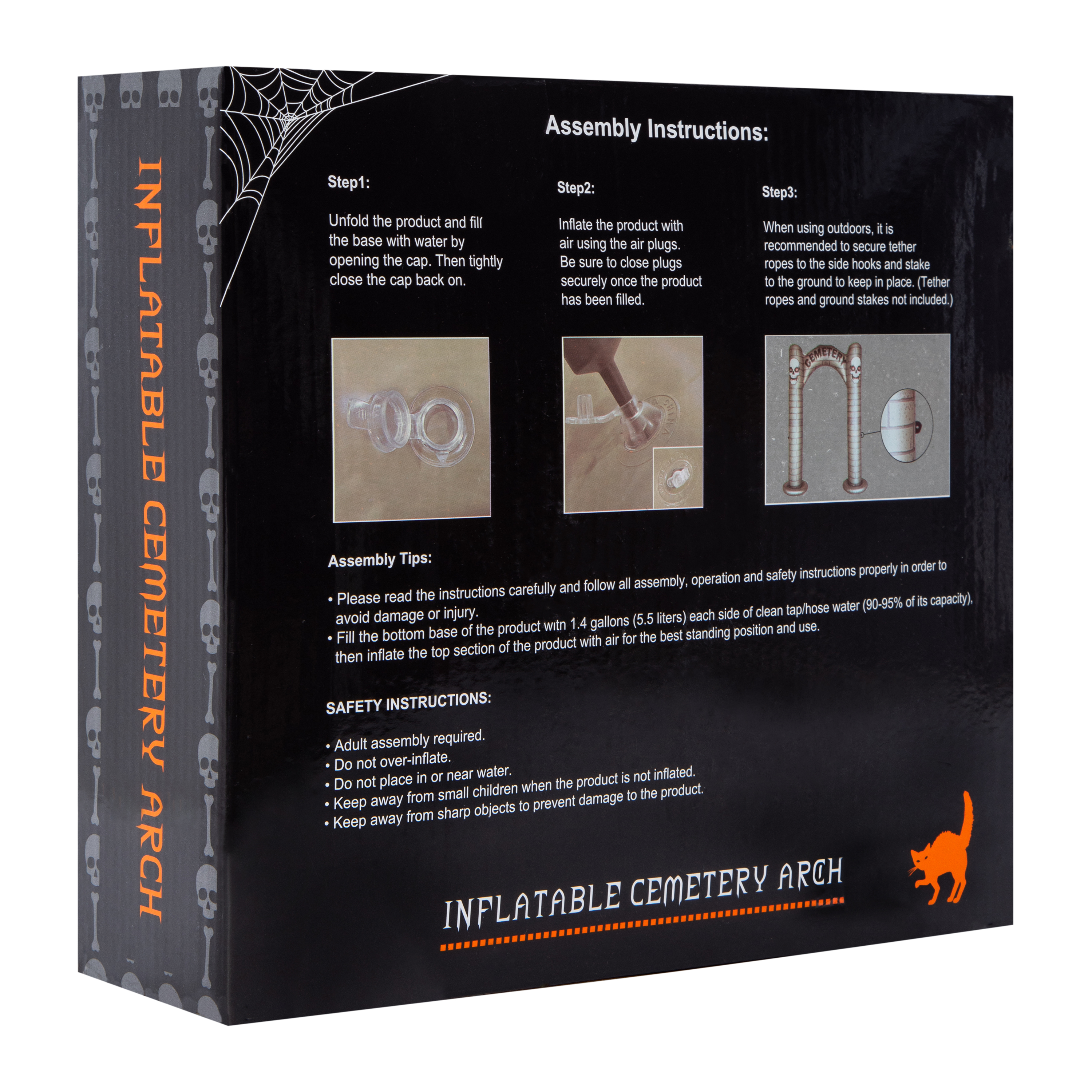 Inflatable Cemetery Arch Halloween Decor 7ft