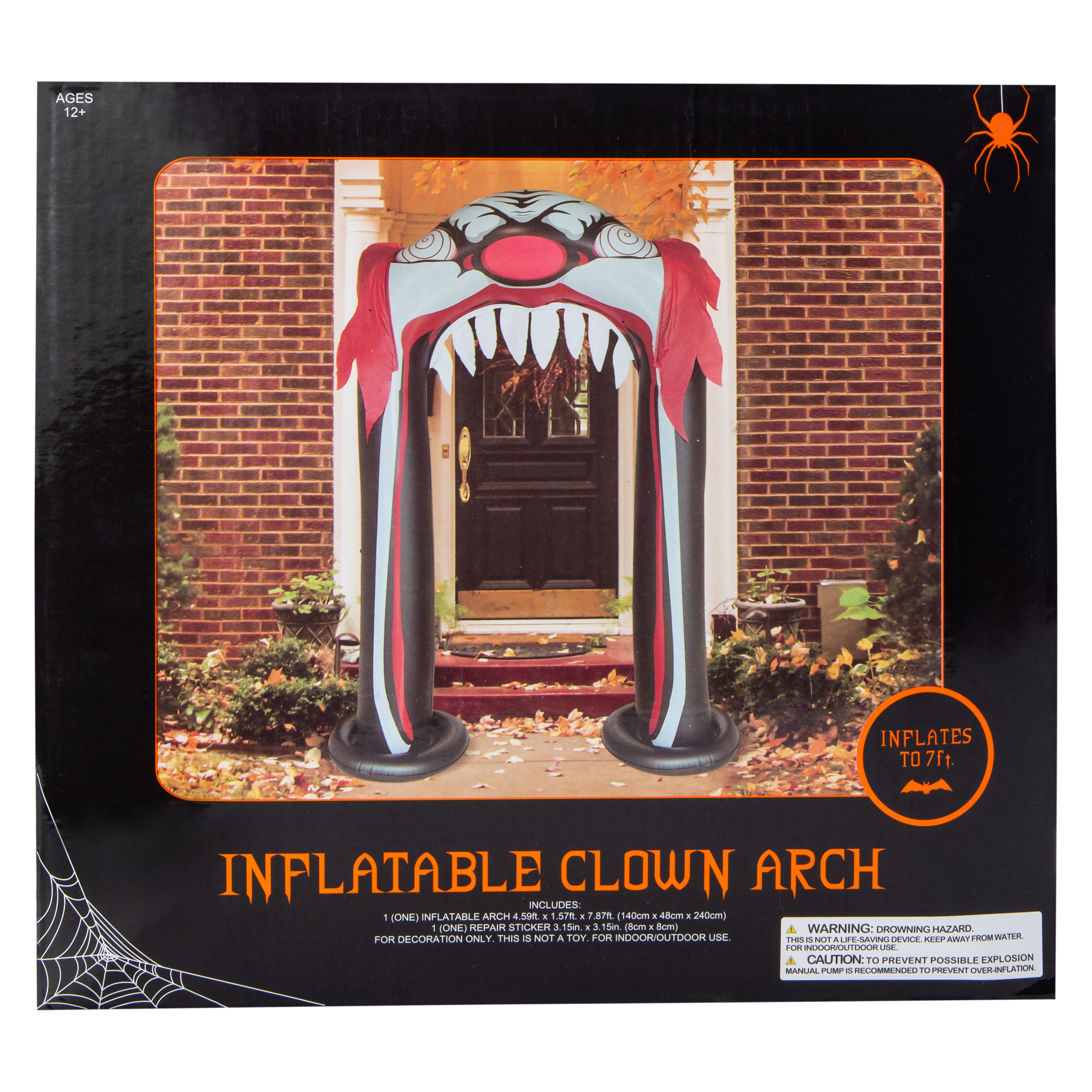 Inflatable Clown Arch Halloween Decor 7ft