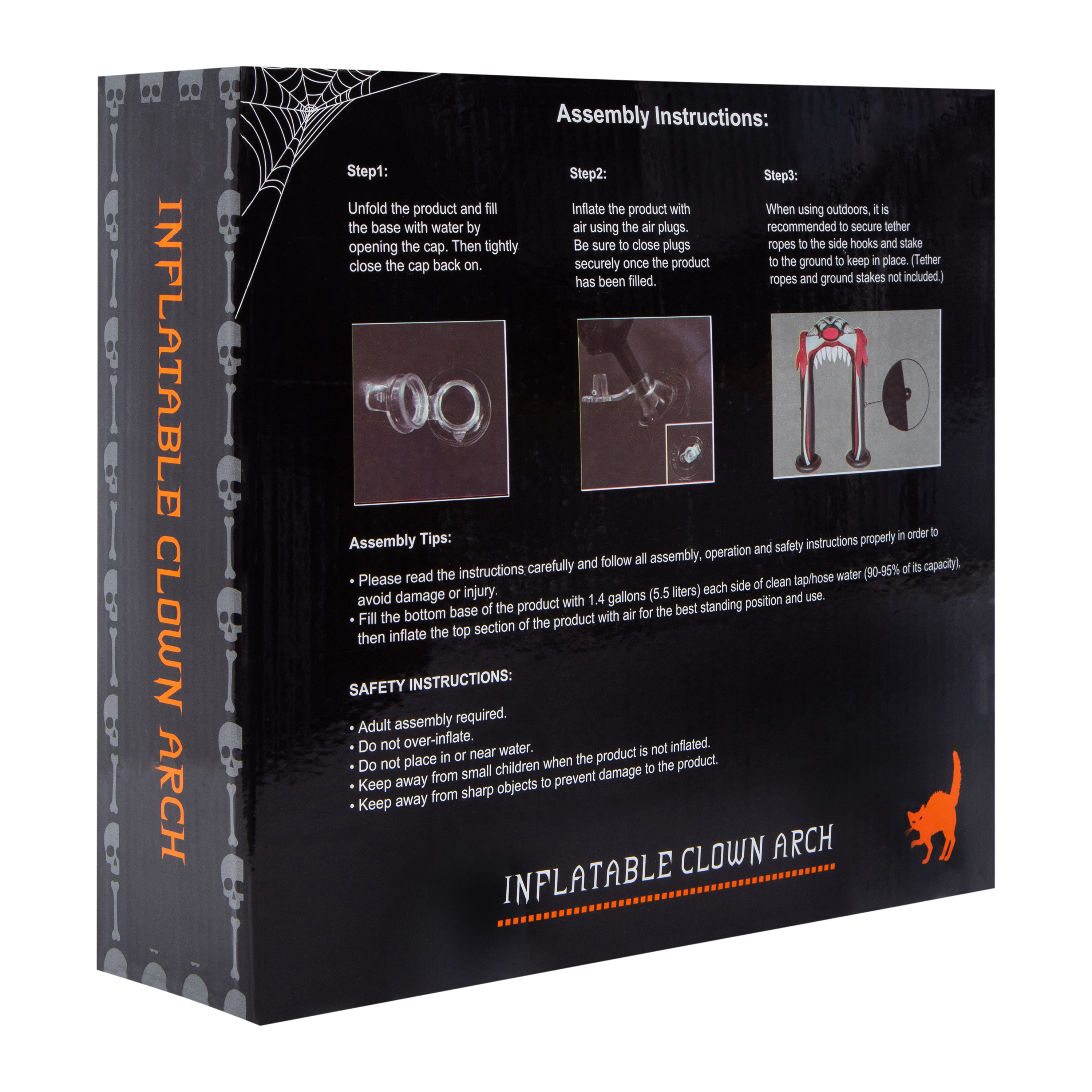 Inflatable Clown Arch Halloween Decor 7ft