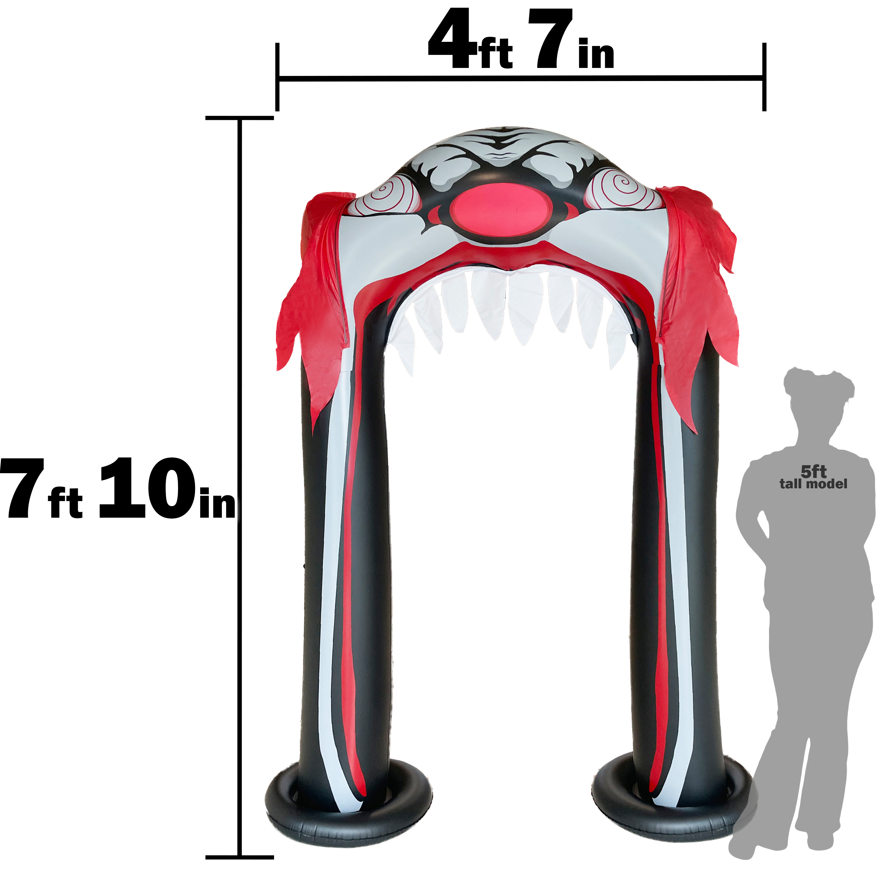 Inflatable Clown Arch Halloween Decor 7ft