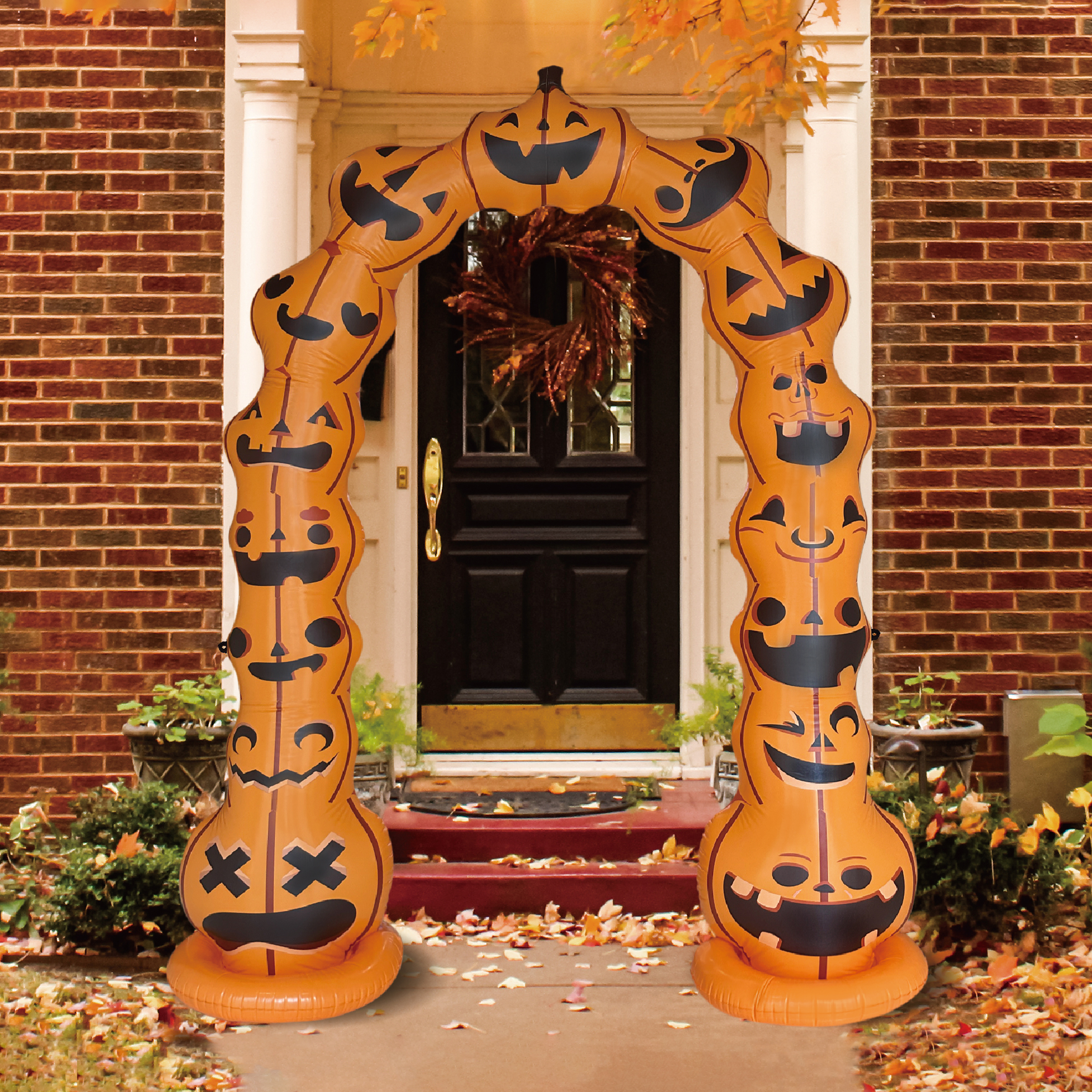 Inflatable Pumpkin Patch Arch Halloween Decor 7ft