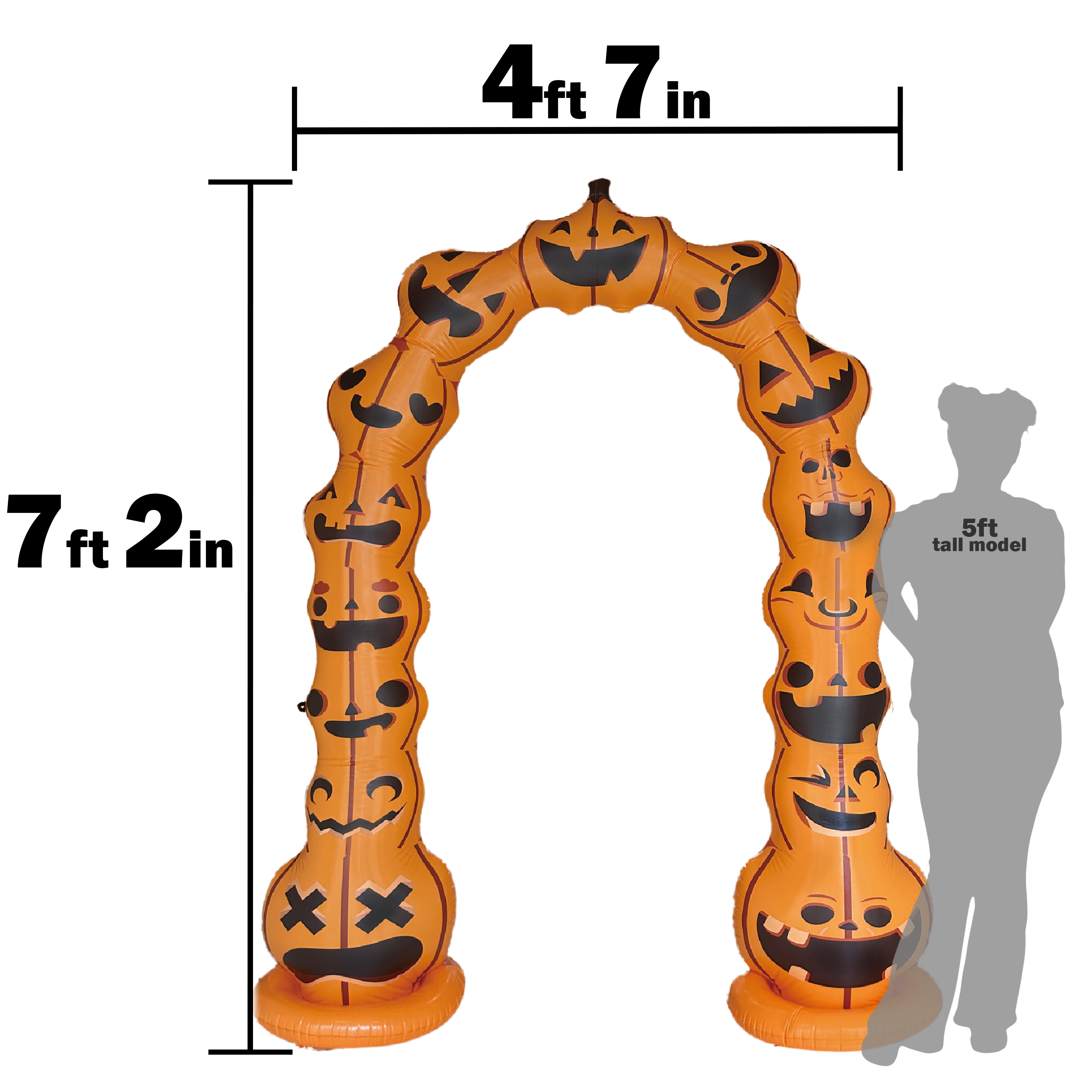 Inflatable Pumpkin Patch Arch Halloween Decor 7ft