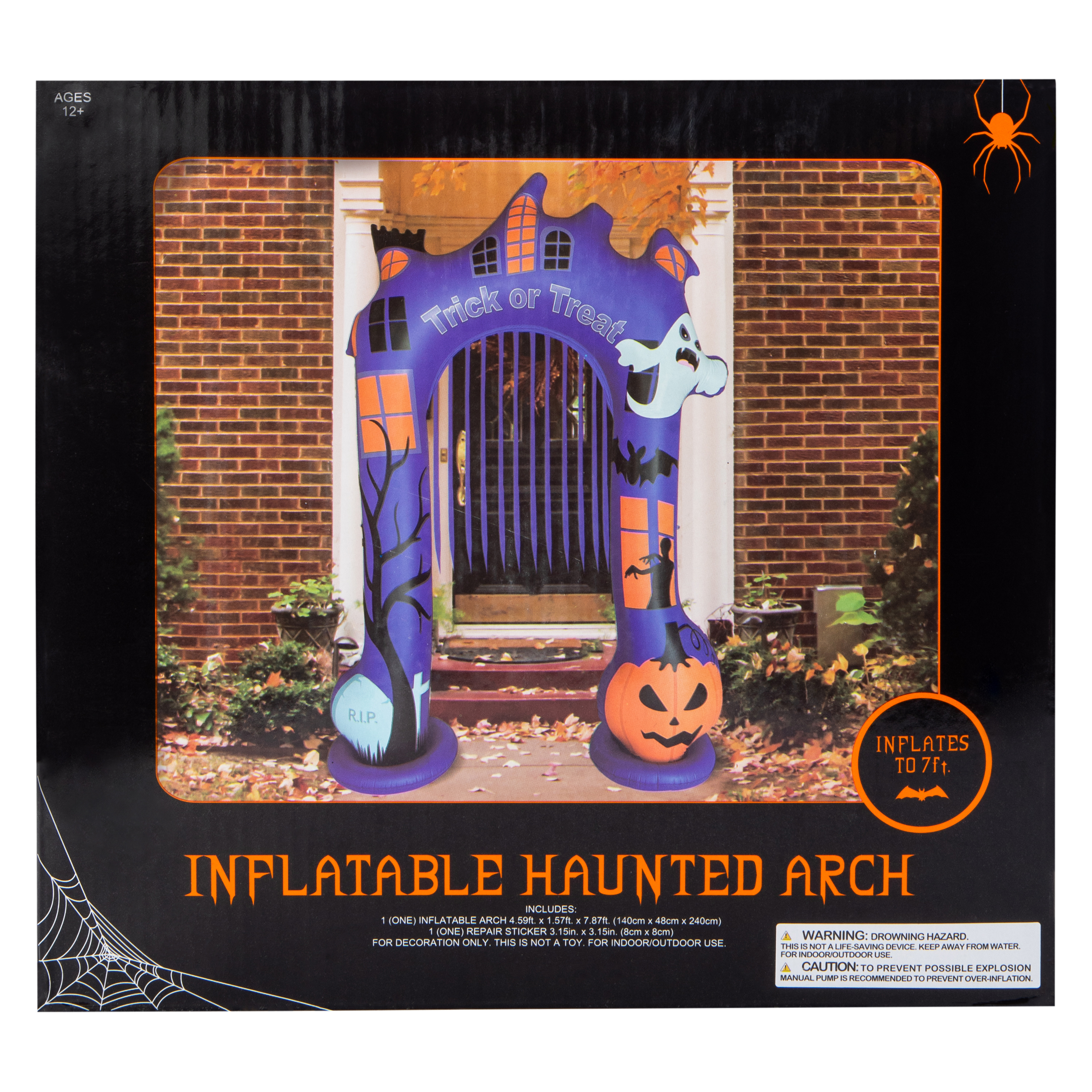 7ft Inflatable Haunted Arch Halloween Decor