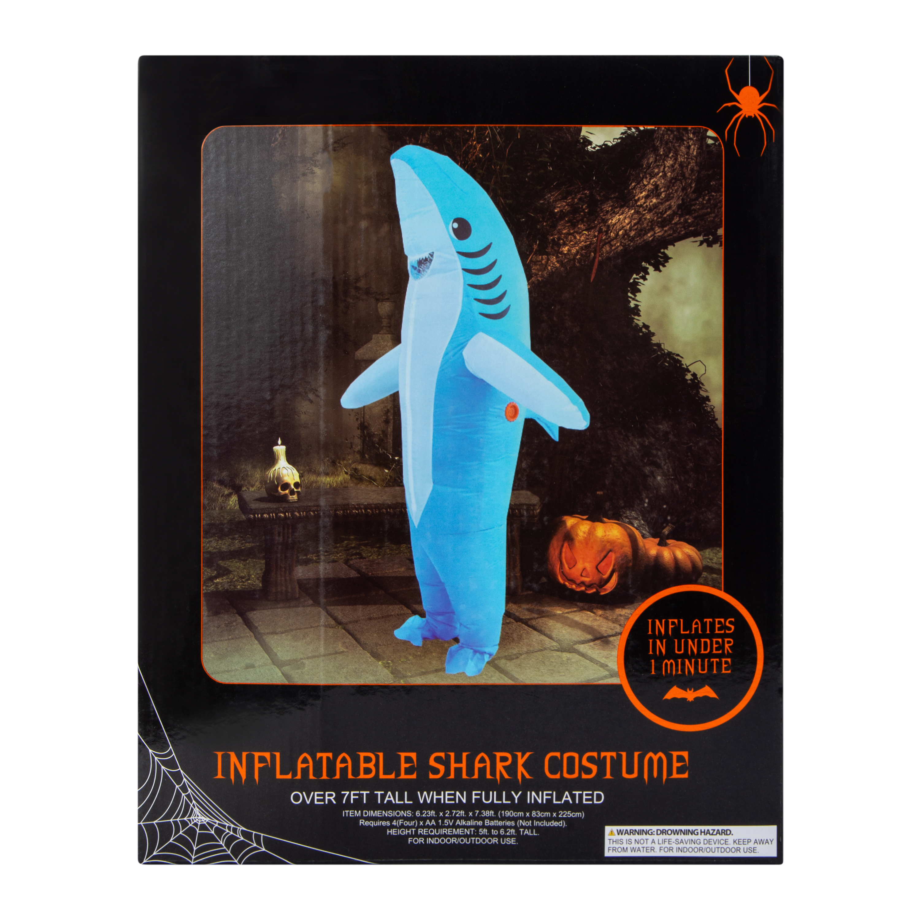 Inflatable Shark Halloween Costume 7ft