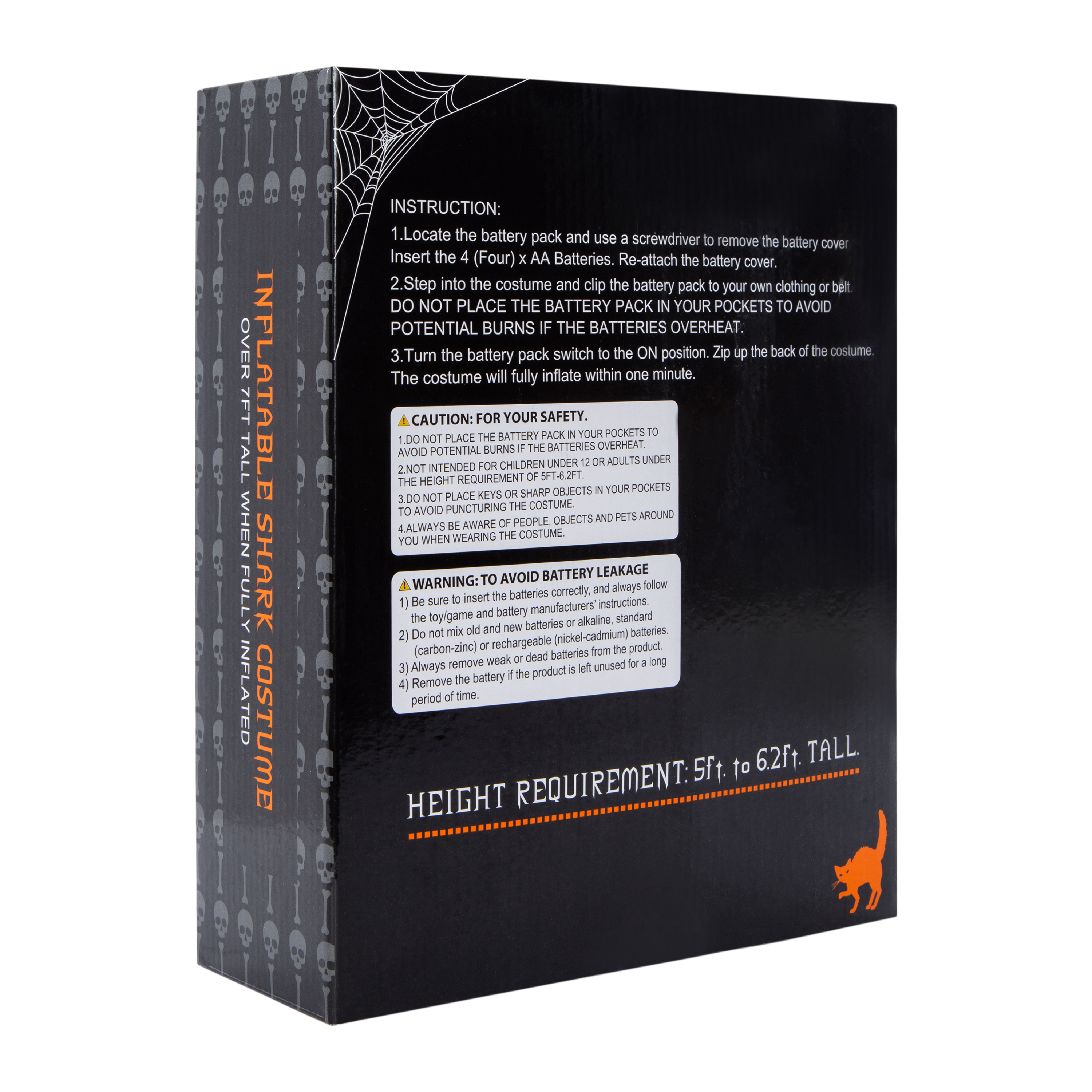 Inflatable Shark Halloween Costume 7ft