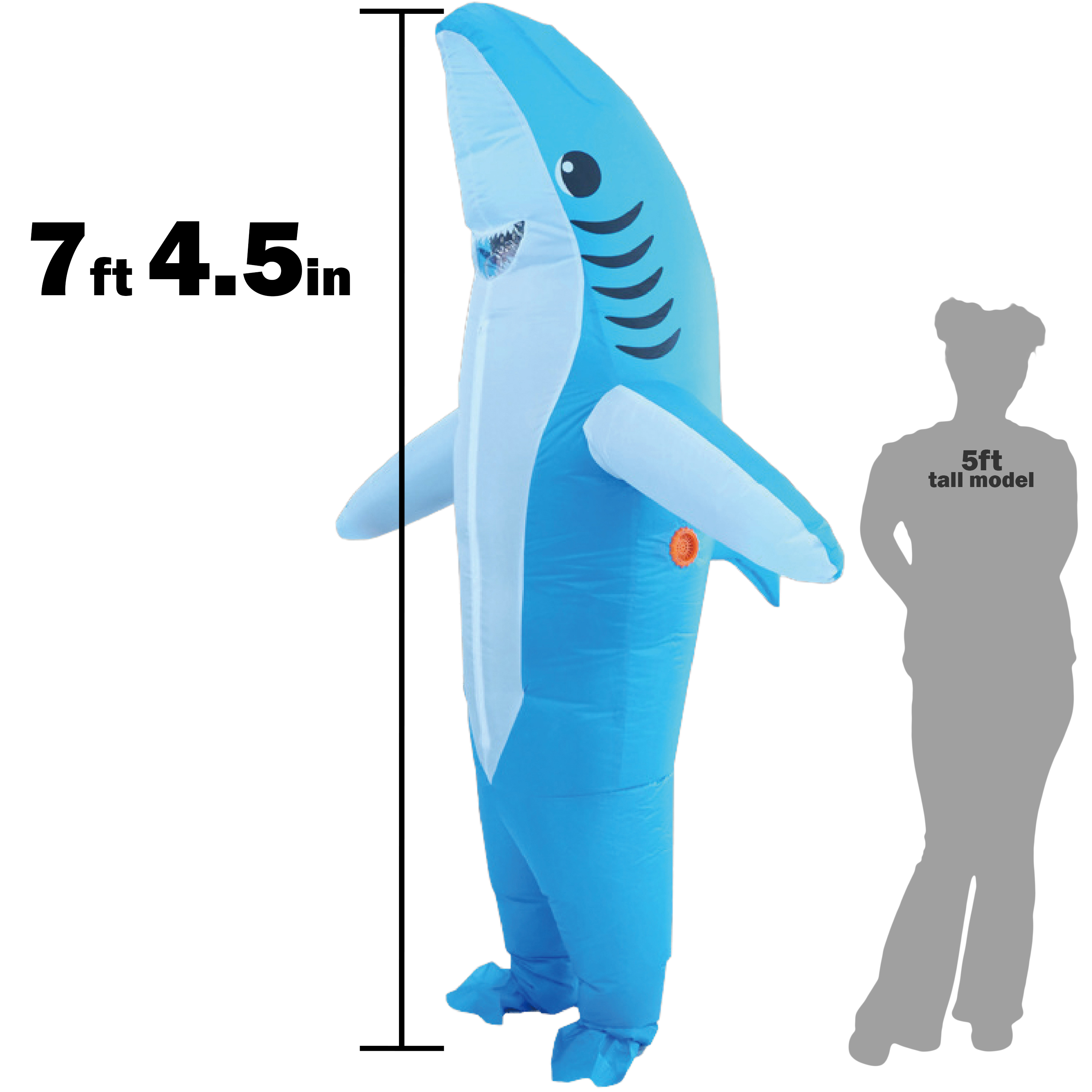 Inflatable Shark Halloween Costume 7ft
