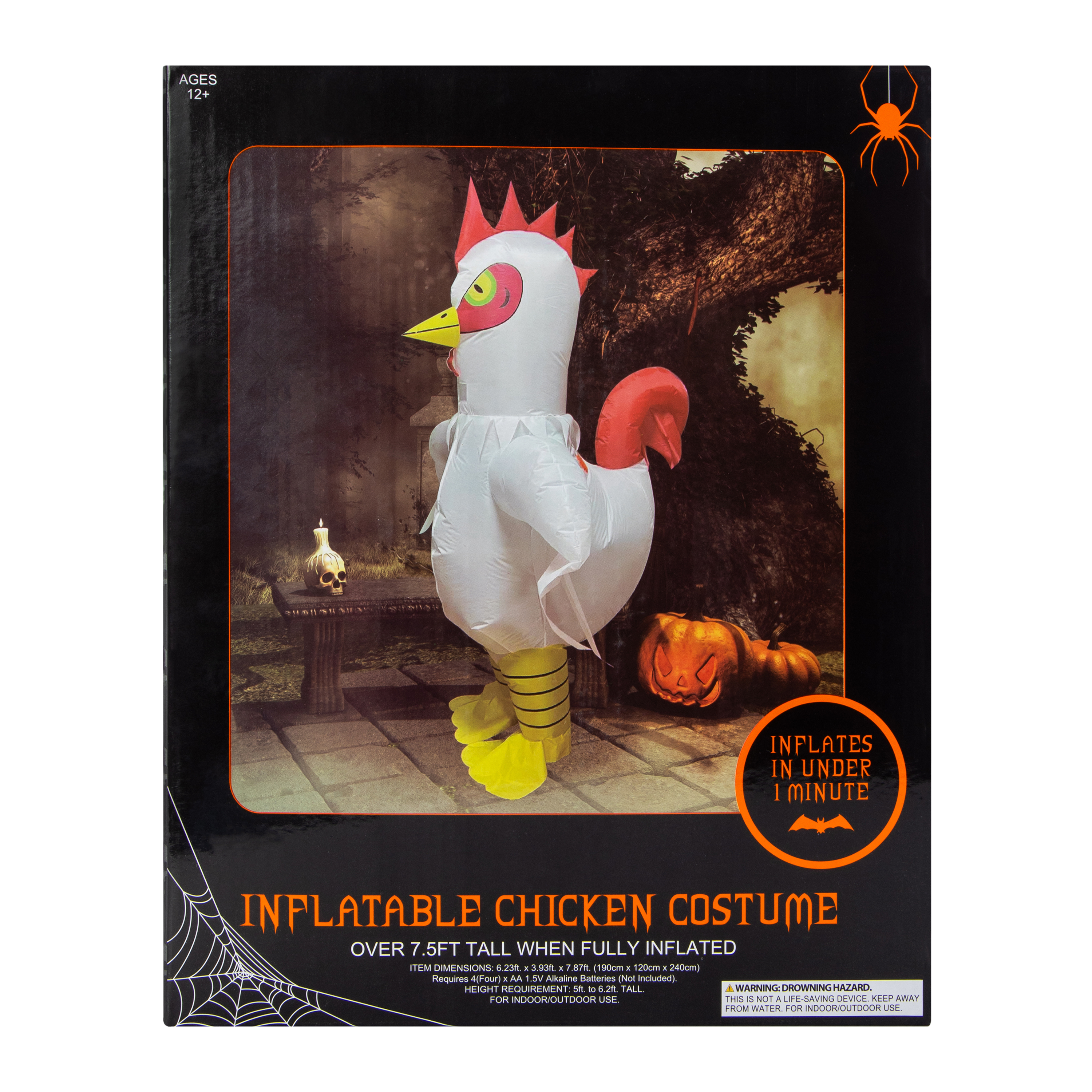 Inflatable Chicken Halloween Costume 7.5ft