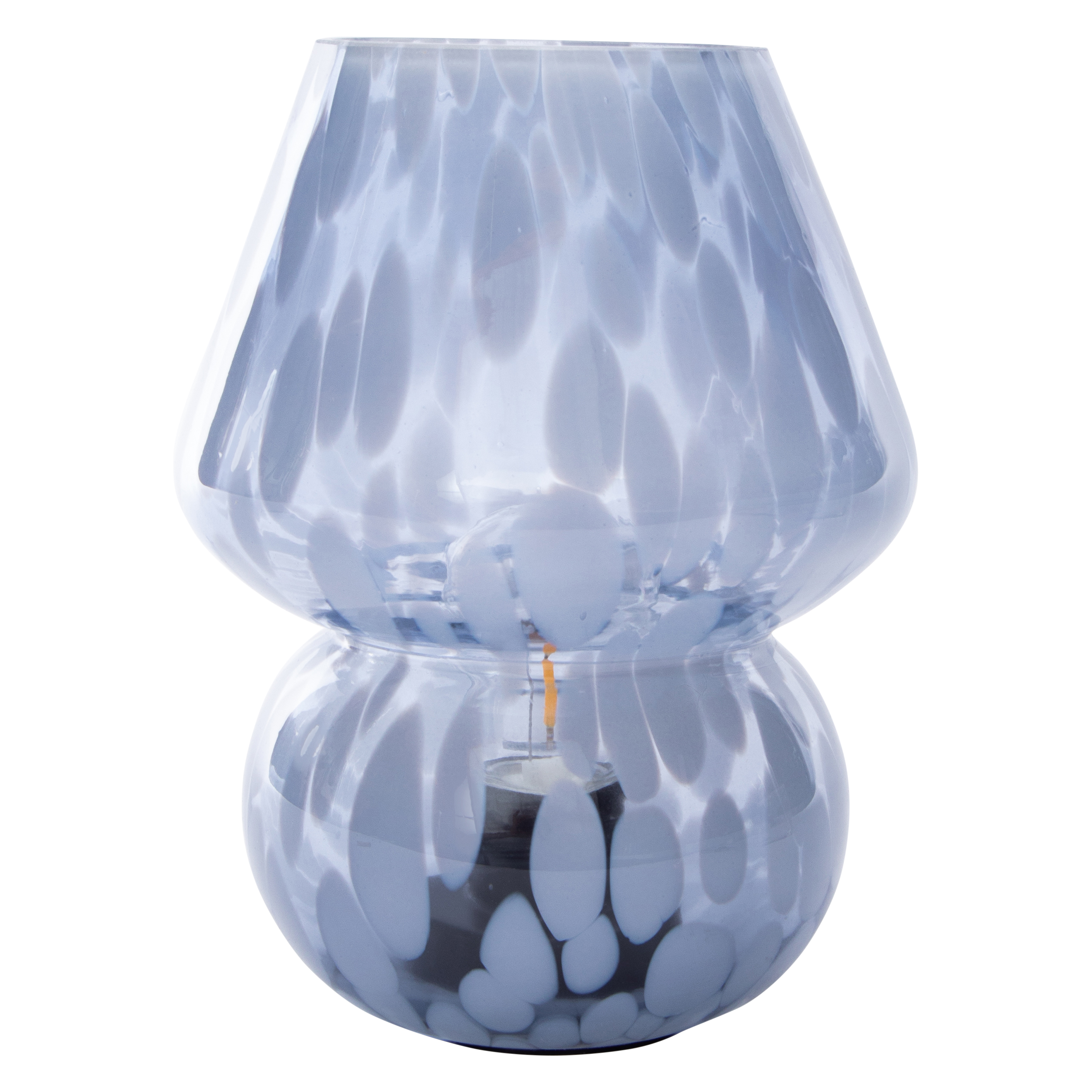 Speckled Mushroom Glass Lamp 5.62in x 7.8in